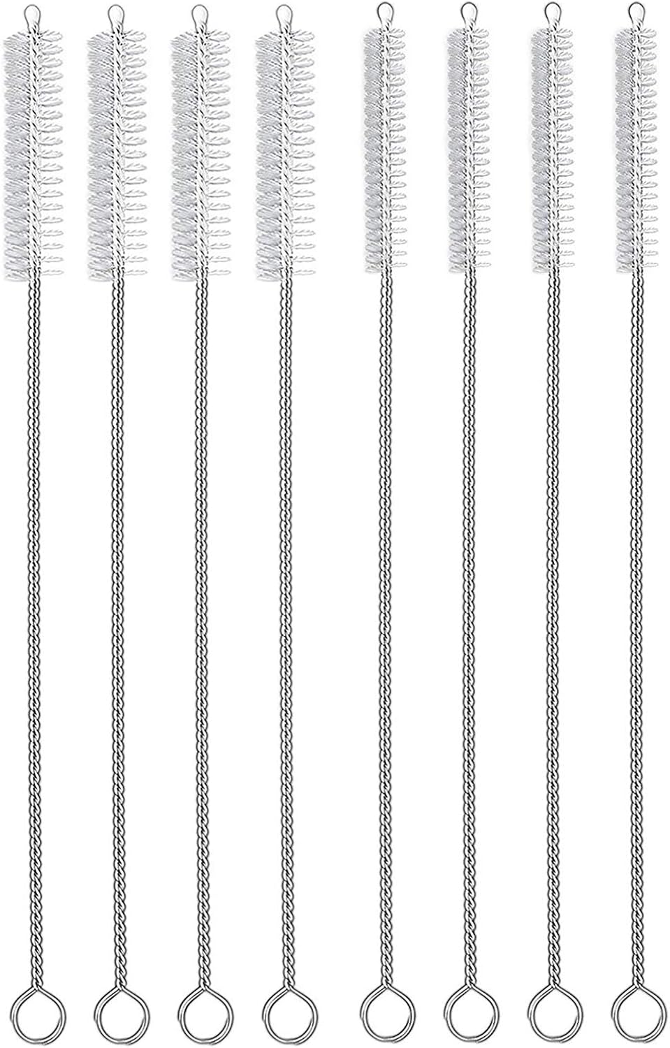 Hiware Straw Cleaner Brush Set, 8-Piece Long Cleaning Brush for Straws on Tumbler, Water Bottle, Sippy Cup, and Pipes, Tubes or Hummingbird Feeders