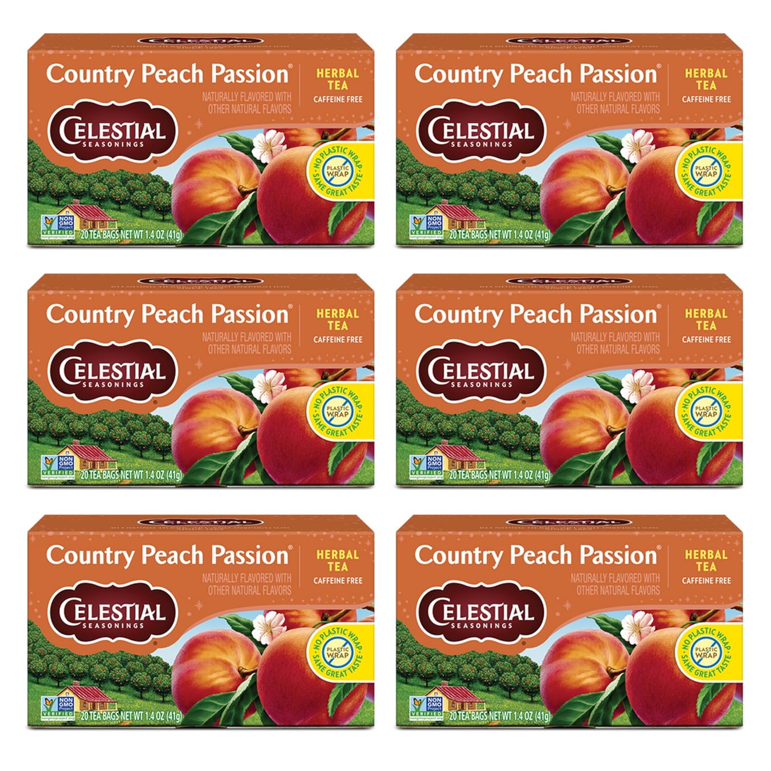 Celestial Seasonings Bengal Spice Herbal Tea, Caffeine Free, 20 Tea Bags Box, (Pack of 6)