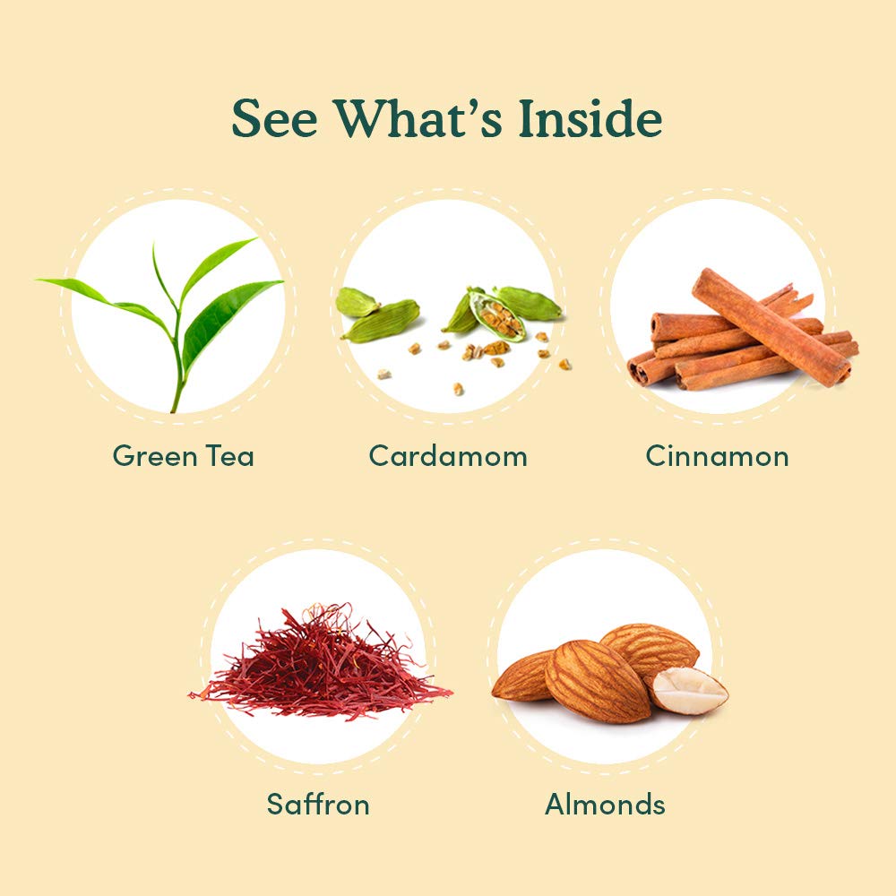 VAHDAM, Organic Turmeric Ginger Herbal Tea Bags (100 Pyramid Tea Bags) Caffeine Free, Non GMO, Gluten Free | 100% Pure Herbal Blend - Savory & Spicy | Plant-Based Tea Bags | Resealable Ziplock Pouch