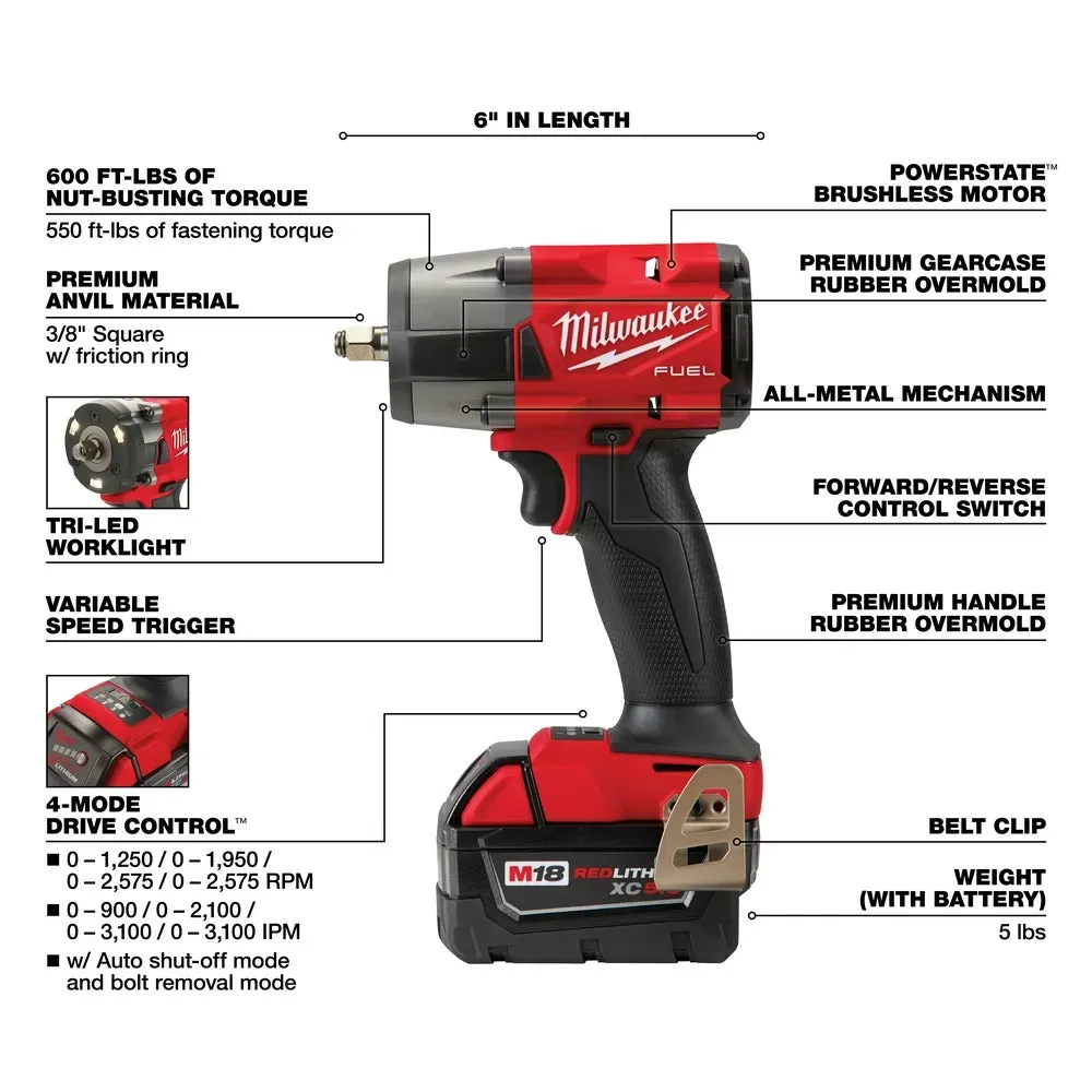 Milwaukee Impact Wrench M18 FUEL 18V 1/2