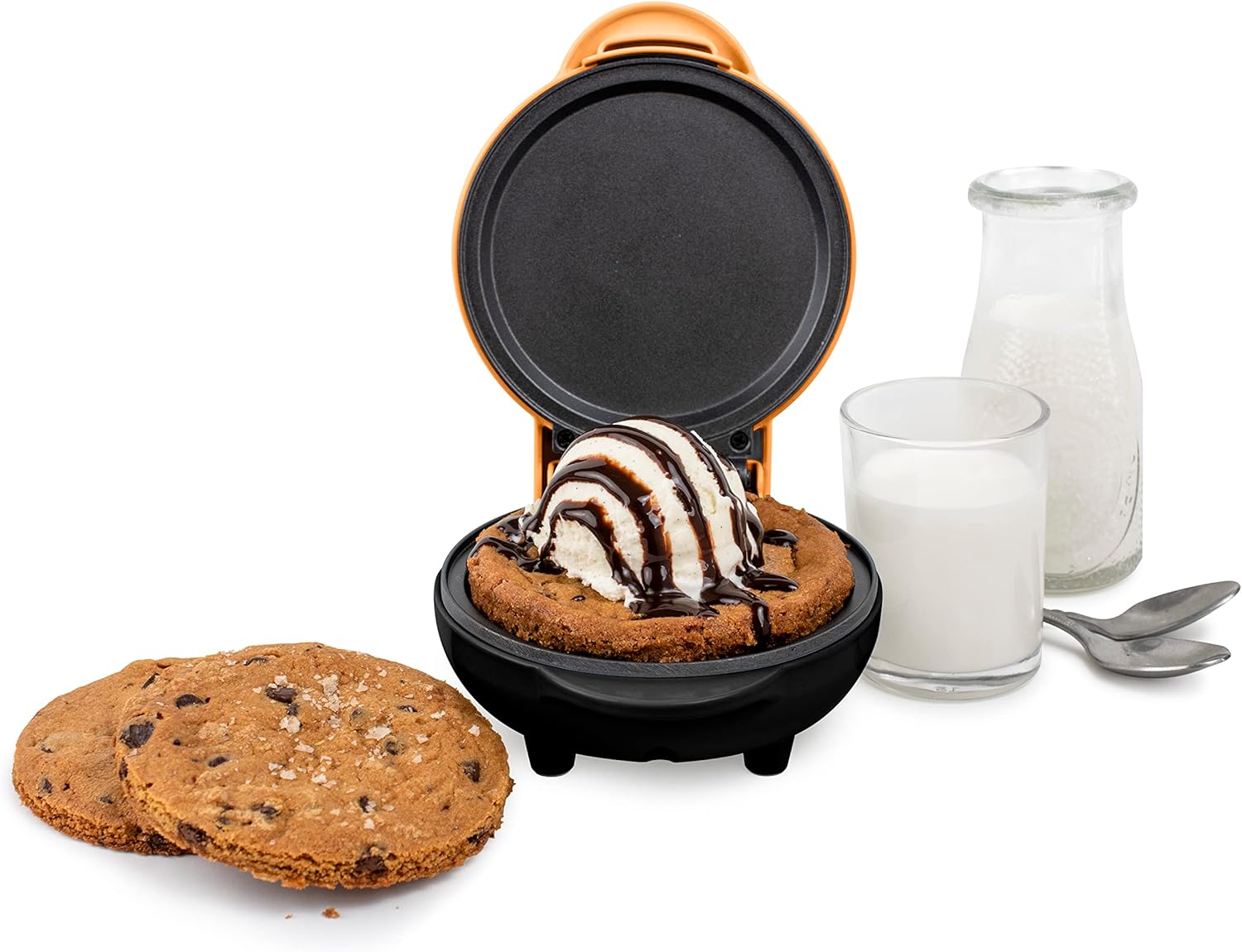 Nostalgia MyMini Personal Electric Skillet & Rapid Noodle Maker, Perfect For Healthy Keto & Low-Carb Diets, Yellow