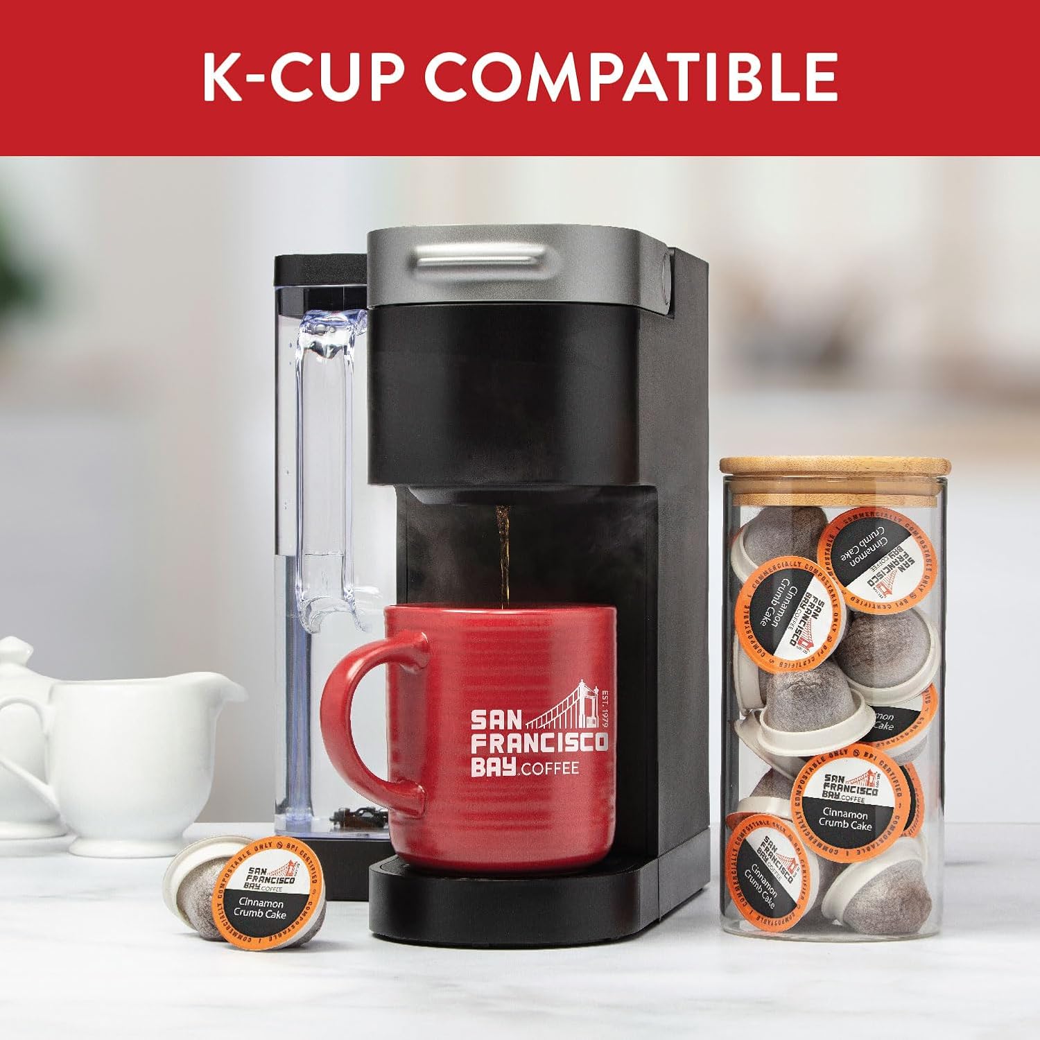San Francisco Bay Compostable Coffee Pods - French Roast (80 Ct) K Cup Compatible including Keurig 2.0, Dark Roast