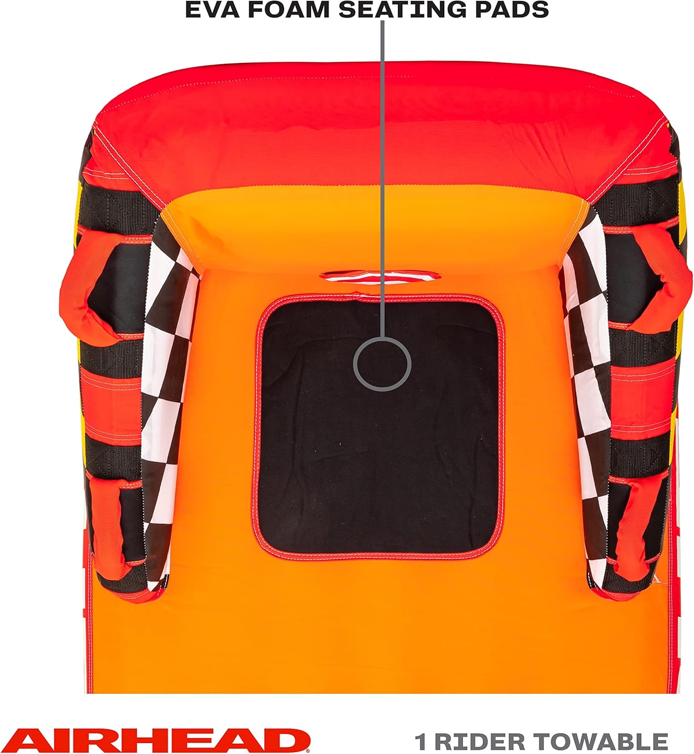 Airhead Mable Inflatable Towable Tube, 1-4 Rider Models, Dual Tow Points, Full Nylon Cover, EVA Foam Pads, Patented Speed Valve, Boat Tubes and Towables