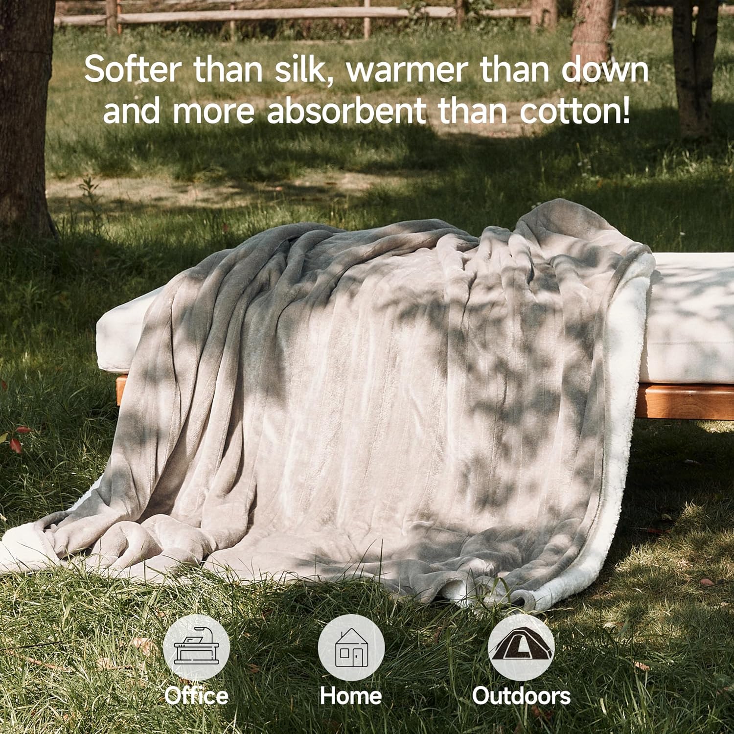 GOTCOZY Heated Blanket Electric Throw 50''X60''- Soft Silky Plush Electric Blanket with 4 Heating Level & 3 Hour Auto Off Heating Blanket, ETL Certified Machine Washable (Rose Dust)