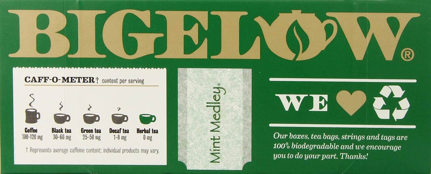 Bigelow Tea Lemon Ginger plus Probiotics Herbal Tea, Caffeine Free Tea with Lemon and Ginger, 18 Count Box (Pack of 6), 108 Total Tea Bags