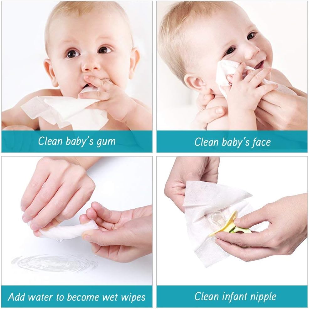 Winner Soft Face Towels - 100% USA Cotton Dry Wipes, 600 Count Unscented Cotton Tissues for Sensitive Skin, OEKO-TEX Certified Face Towelettes Disposable, Makeup Remover Facial Towels, 6 Pack