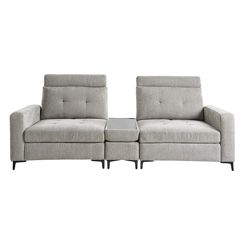 Constantin Modern Storage Button-Tufted Sectional Sofa with Adjustable Backrest