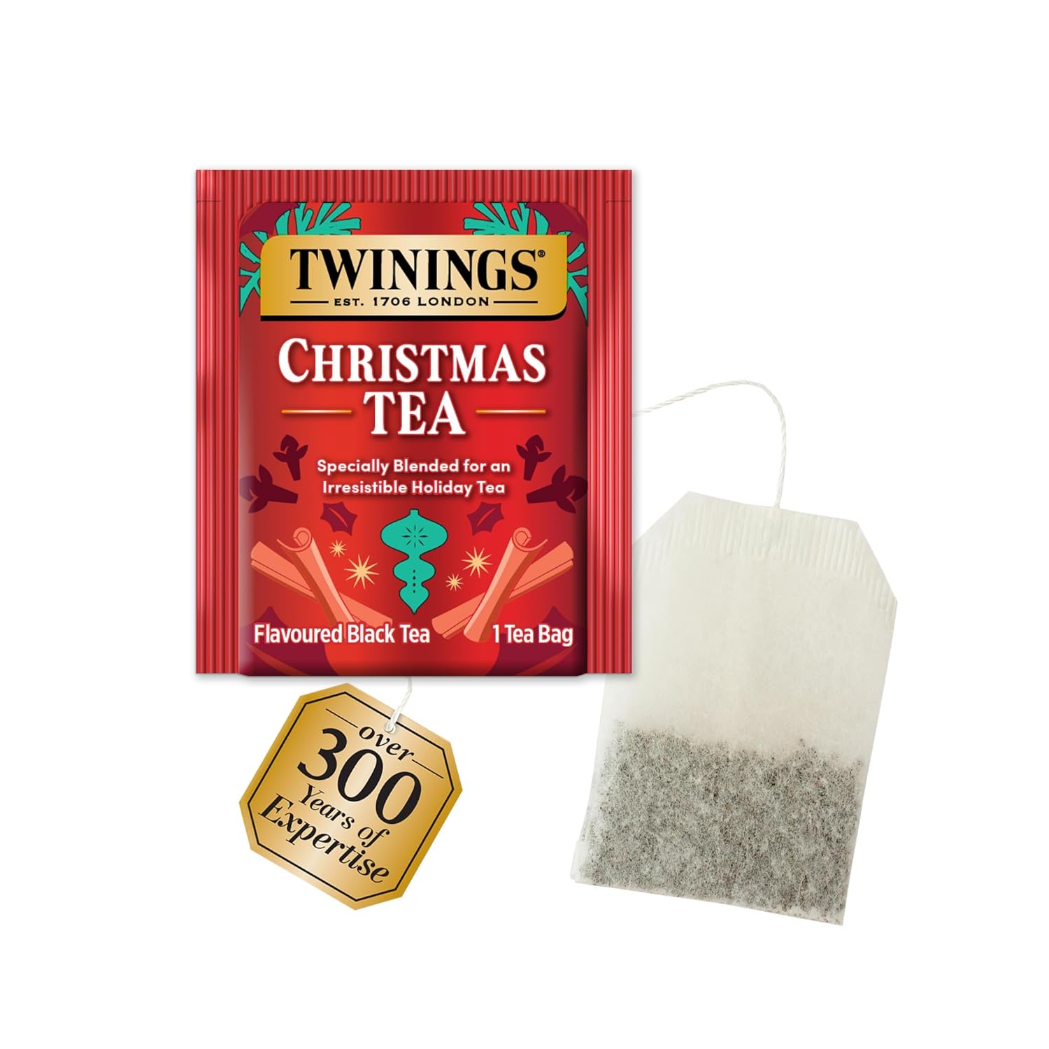 Twinings English Breakfast Black Tea Individually Wrapped Bags, 100 Count (Pack of 1), Smooth, Flavourful, and Robust, Caffeinated, Enjoy Hot or Iced | Packaging May Vary
