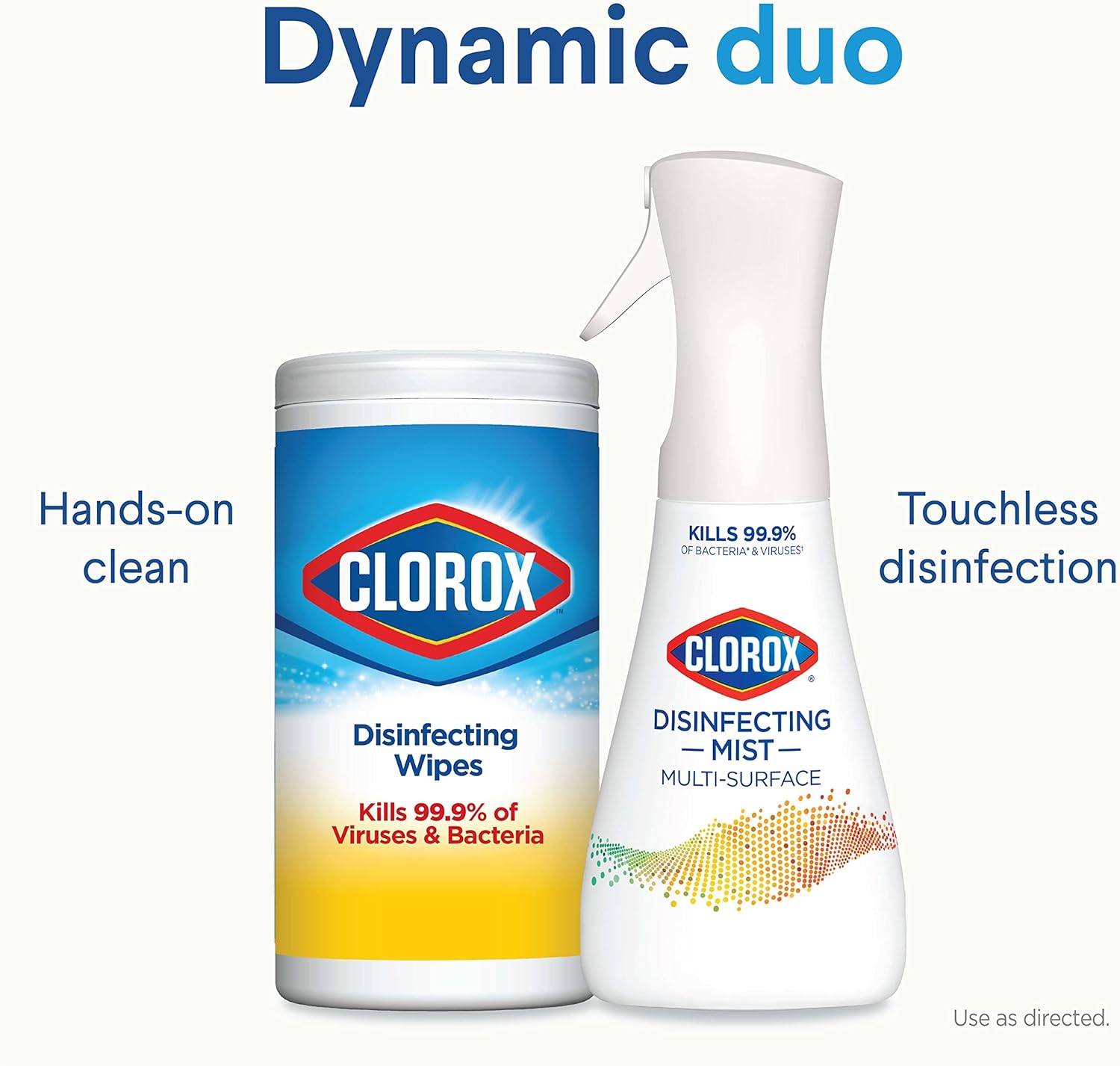 Clorox Disinfecting Mist, Lemon and Orange Blossom, Household Essentials, 1 Spray Bottle and 1 Refill, 16 Fl Oz Each
