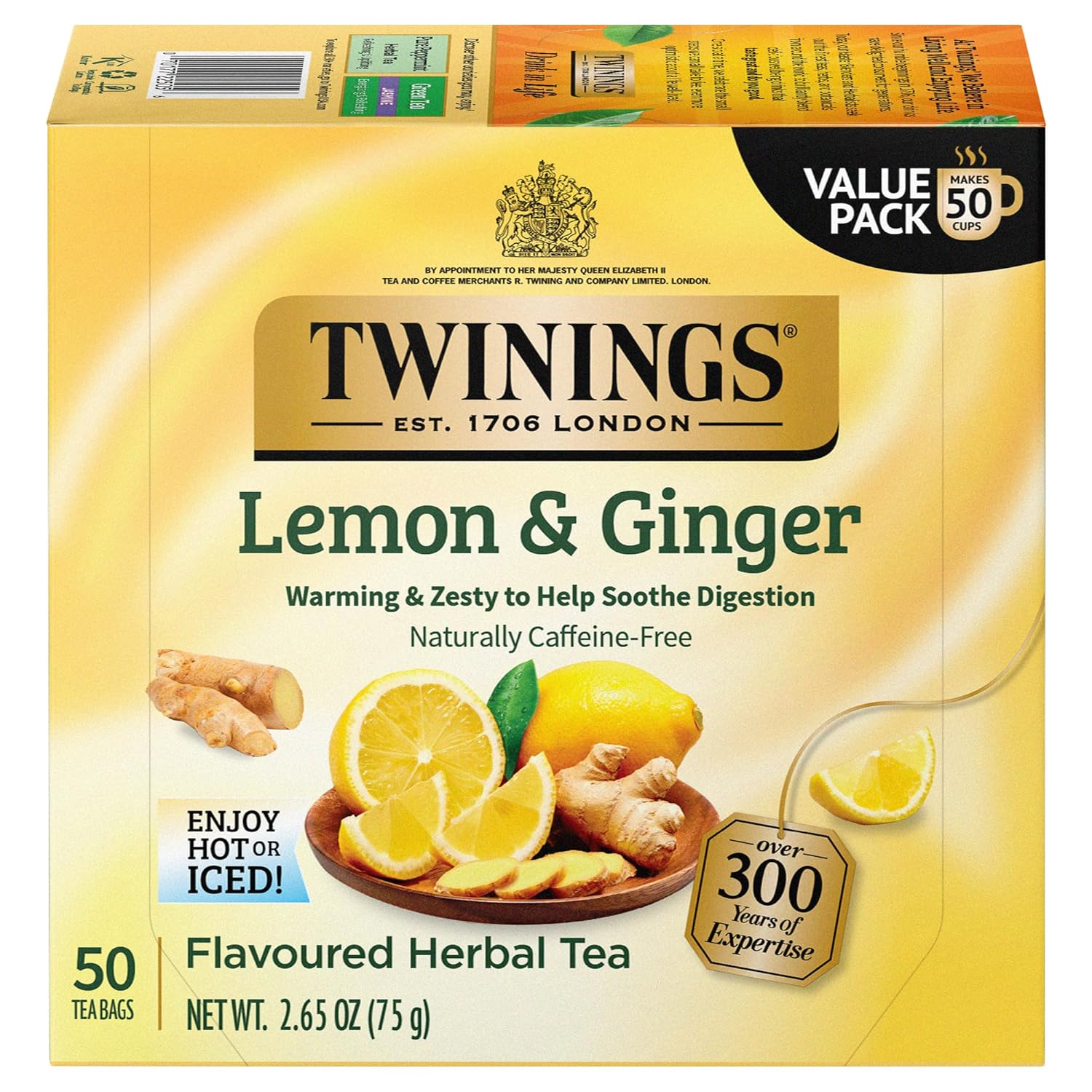 Twinings English Breakfast Black Tea Individually Wrapped Bags, 100 Count (Pack of 1), Smooth, Flavourful, and Robust, Caffeinated, Enjoy Hot or Iced | Packaging May Vary