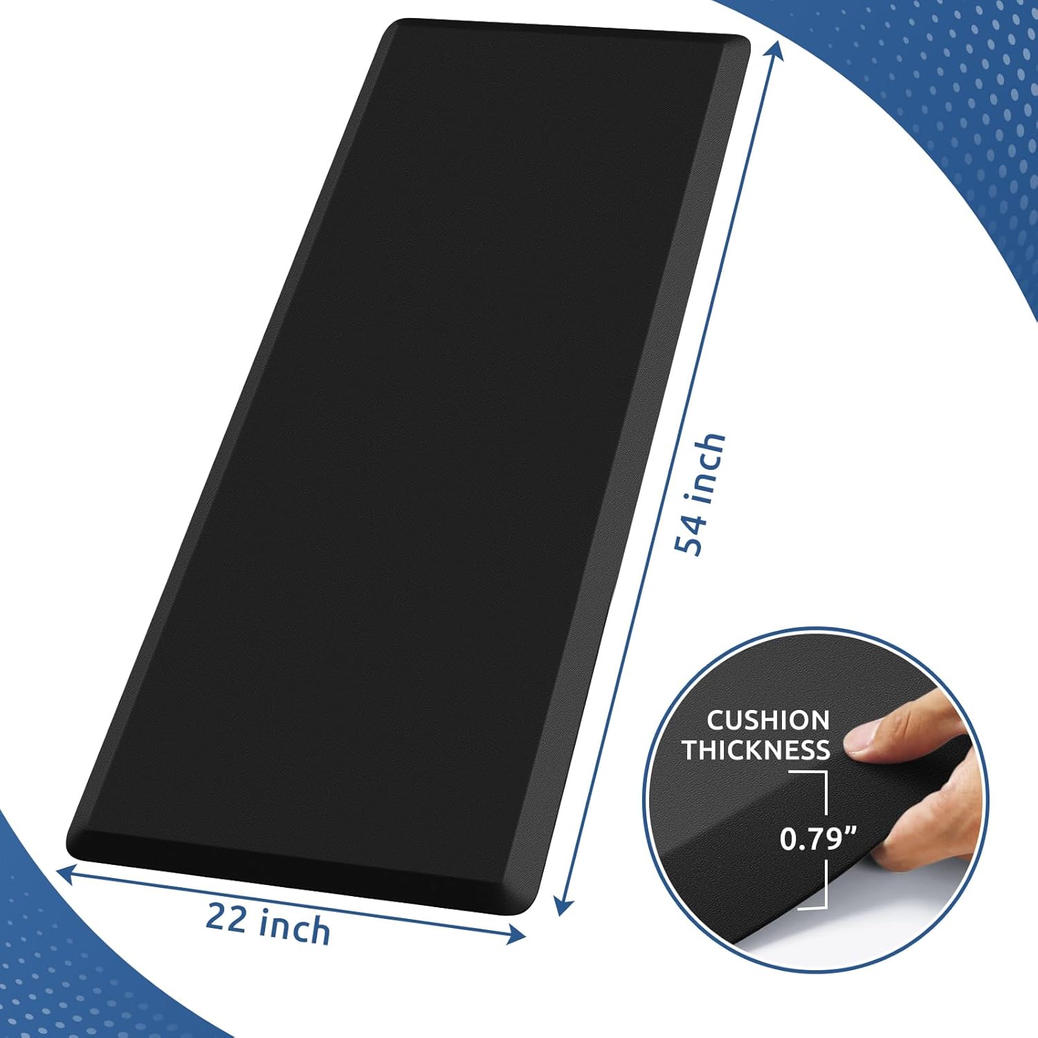 KitchenClouds Kitchen Mat Cushioned Anti Fatigue Rug 17.3