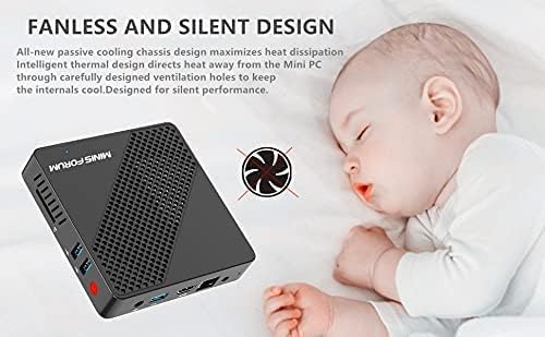 COOFUN Z83-W Mini PC, Atom x5-Z8350 Processor 2GB/32GB 1000Mbps LAN 2.4/5.8G Dual Band WiFi BT 4.0 with HDMI and VGA Ports, Windows 10,Fanless Computer