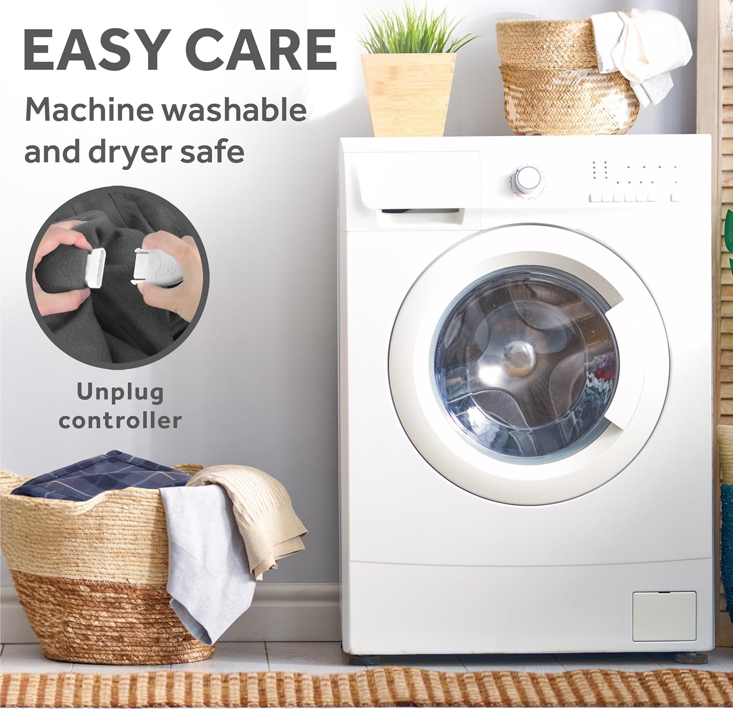 Sunbeam Royal Ultra Rodeen Blue Plaid Heated Personal Throw / Blanket, Cozy-Warm, Adjustable Heat Settings