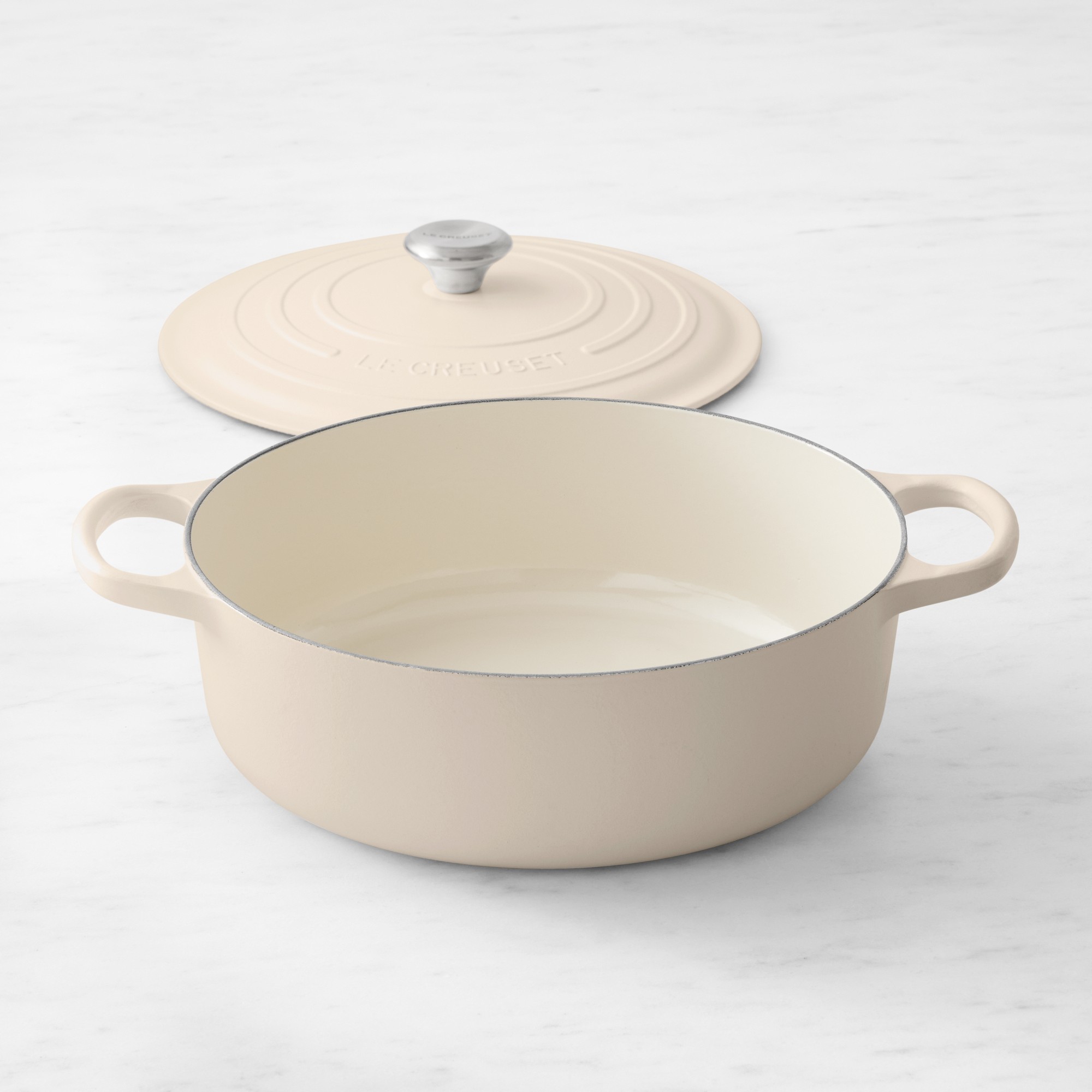 Le Creuset Signature Enameled Cast Iron Round Wide Dutch Oven, 6 3/4-Qt.