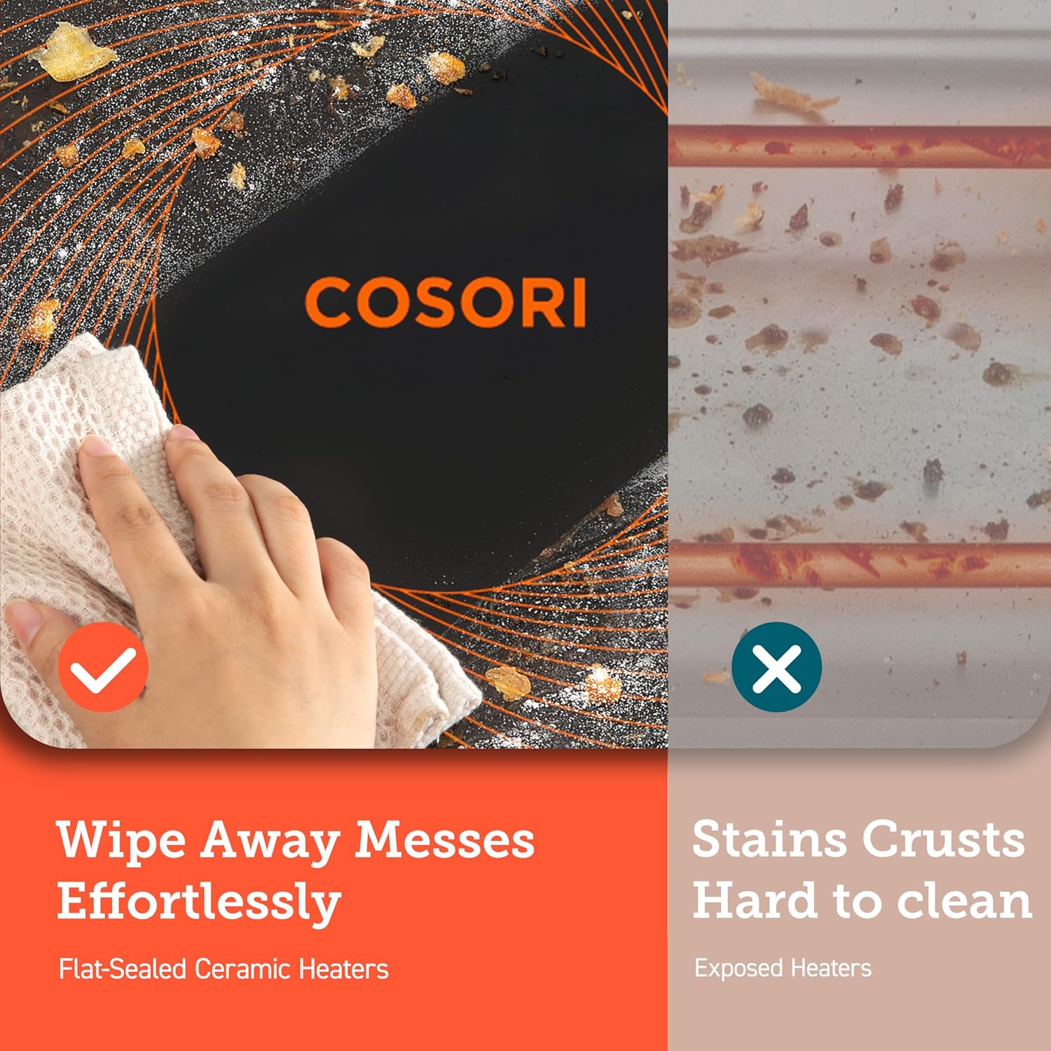 COSORI Smart 11-in-1 Air Fryer Toaster Oven Combo, Airfryer Convection Oven Countertop, Bake, Roast, Reheat, Broil, Dehydrate, 94 Recipes & 3 Accessories, 26QT, Silver, Stainless Steel