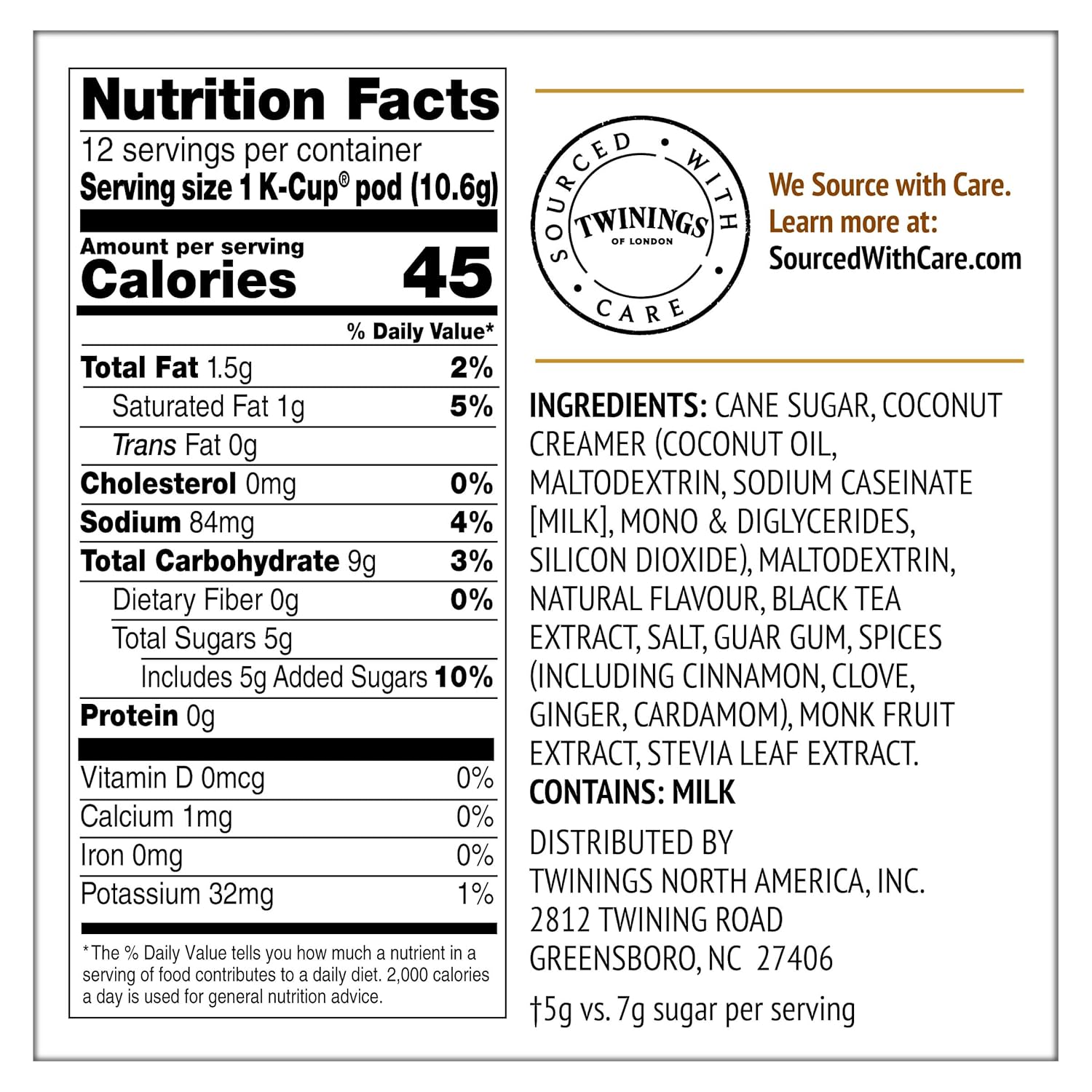 Twinings English Breakfast Black Tea K-Cup Pods for Keurig, 24 Count (Pack of 1), Smooth, Flavourful, Robust, Caffeinated, Enjoy Hot or Iced | Packaging May Vary