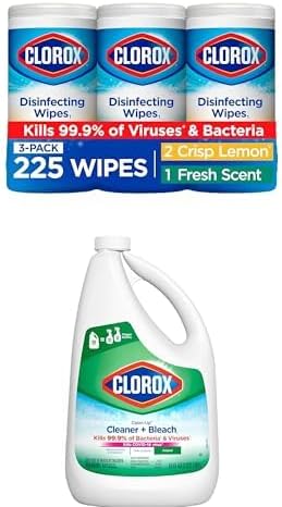 Clorox Disinfecting Wipes Value Pack, Household Essentials, 75 Count, Pack of 3 (Package May Vary)