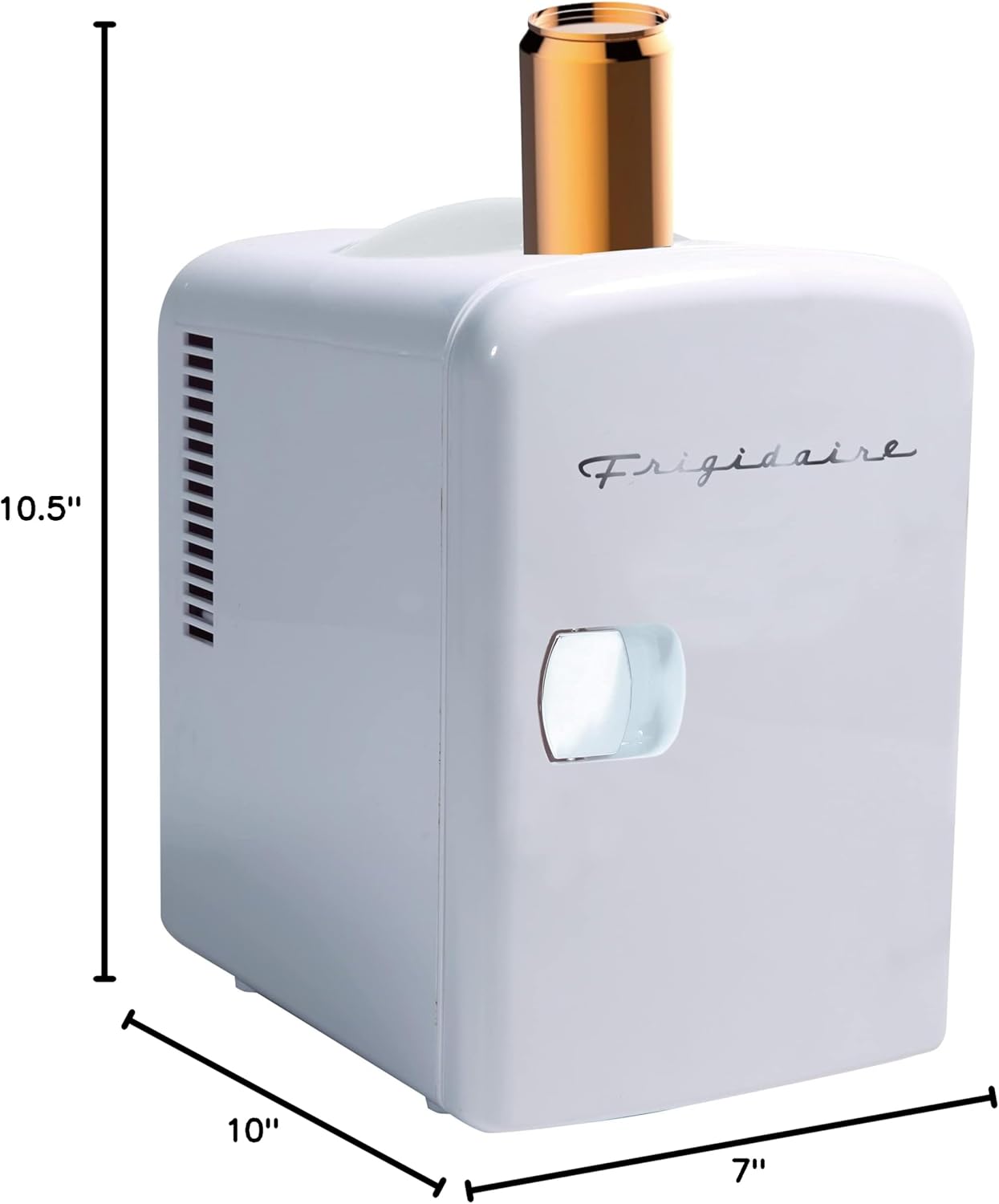 Frigidaire Mini Portable Compact Personal Fridge Cooler, 4 Liter Capacity Chills Six 12 oz Cans, 100% Freon-Free & Eco Friendly, Includes Plugs for Home Outlet & 12V Car Charger – Black