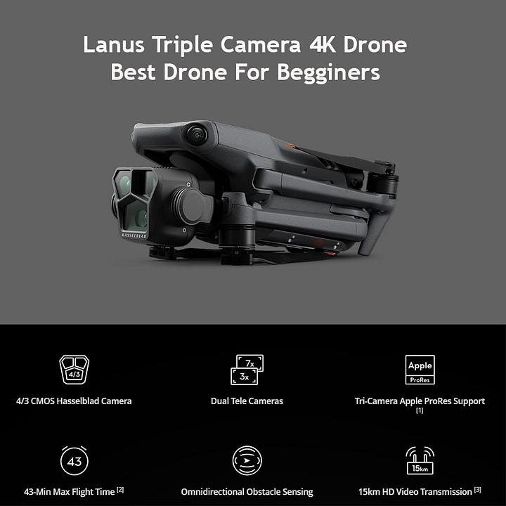 Drone with 4K Camera Suitable, HS175D Remote Control Quadcopter with Auto Return, Follow Me, Brushless Motor, Circular Flight, Waypoints, Altitude Hold, Headless Mode,28 Minutes Long Flight Time!!