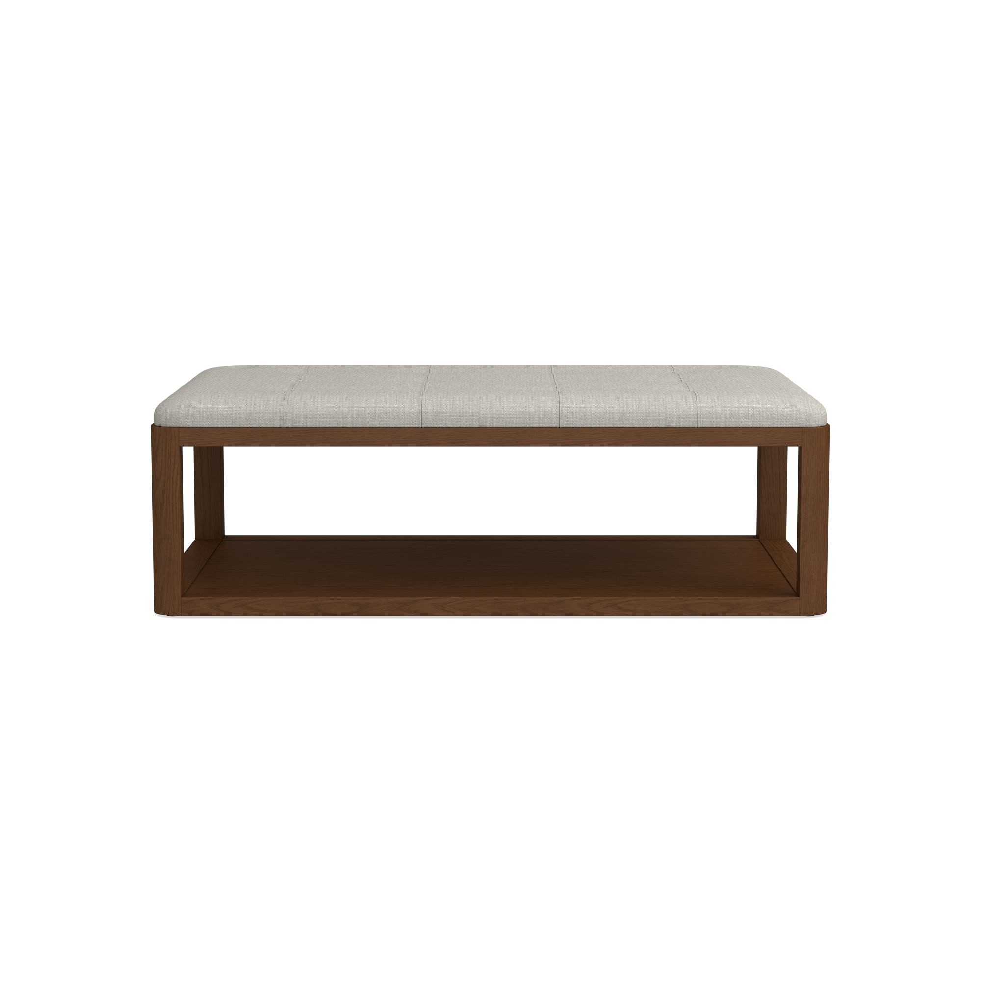Porte Grid Tufted Rectangular Ottoman (48