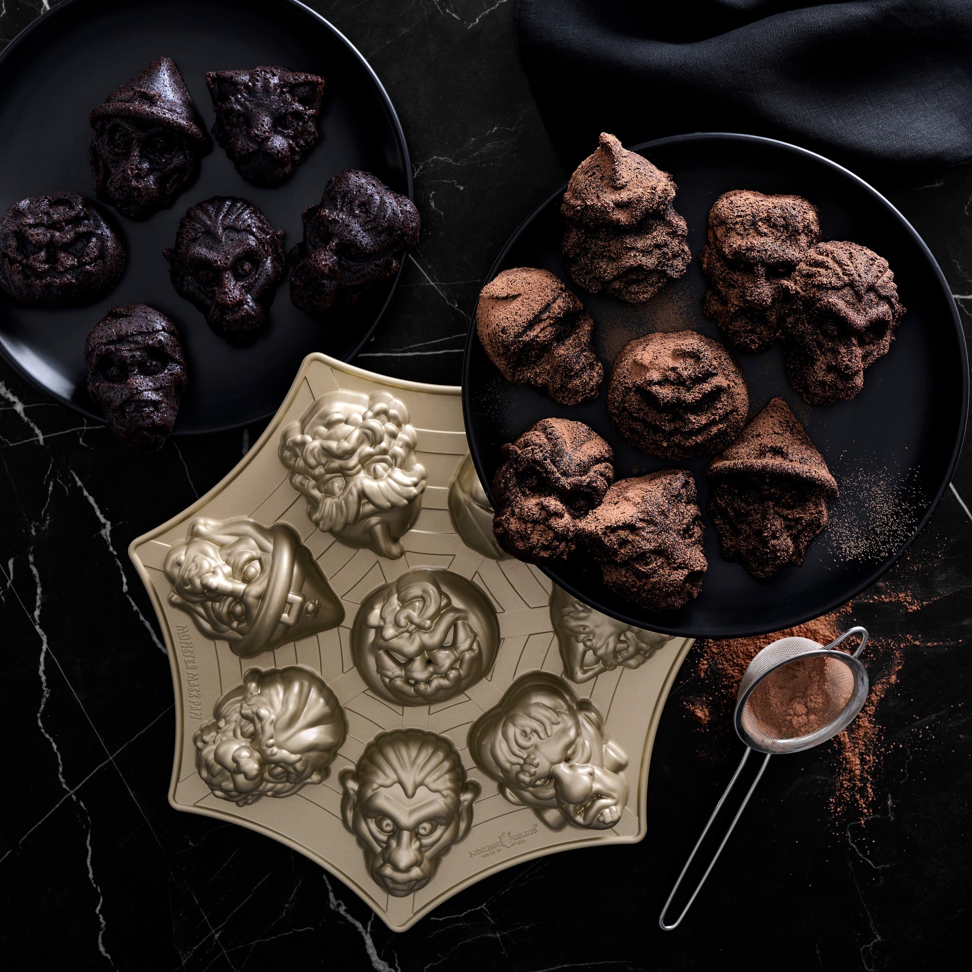 Nordic Ware Nonstick Cast Aluminum Monster Mask Cakelet Pan