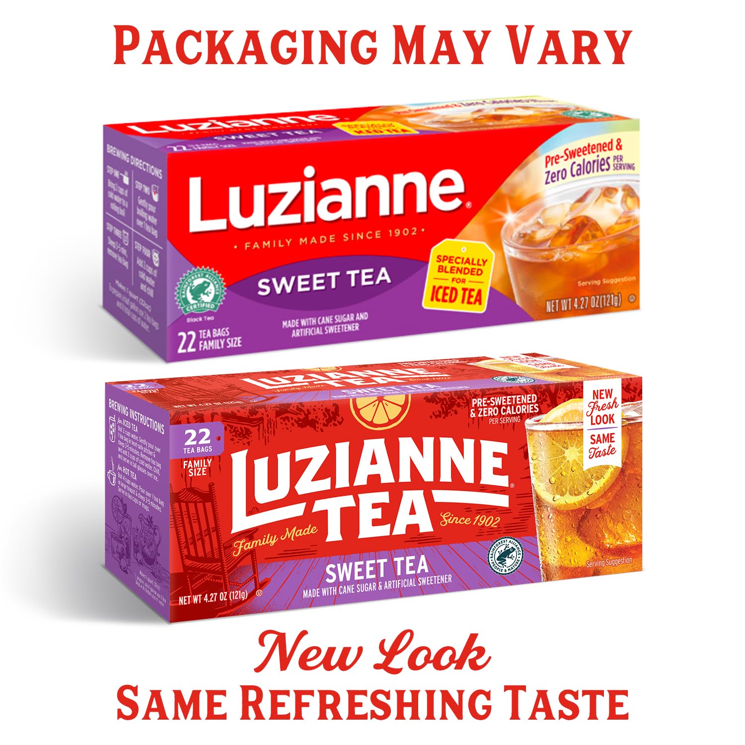 Luzianne Unsweetened Iced Tea Bags, Gallon Size, 24ct Box (Pack of 1)