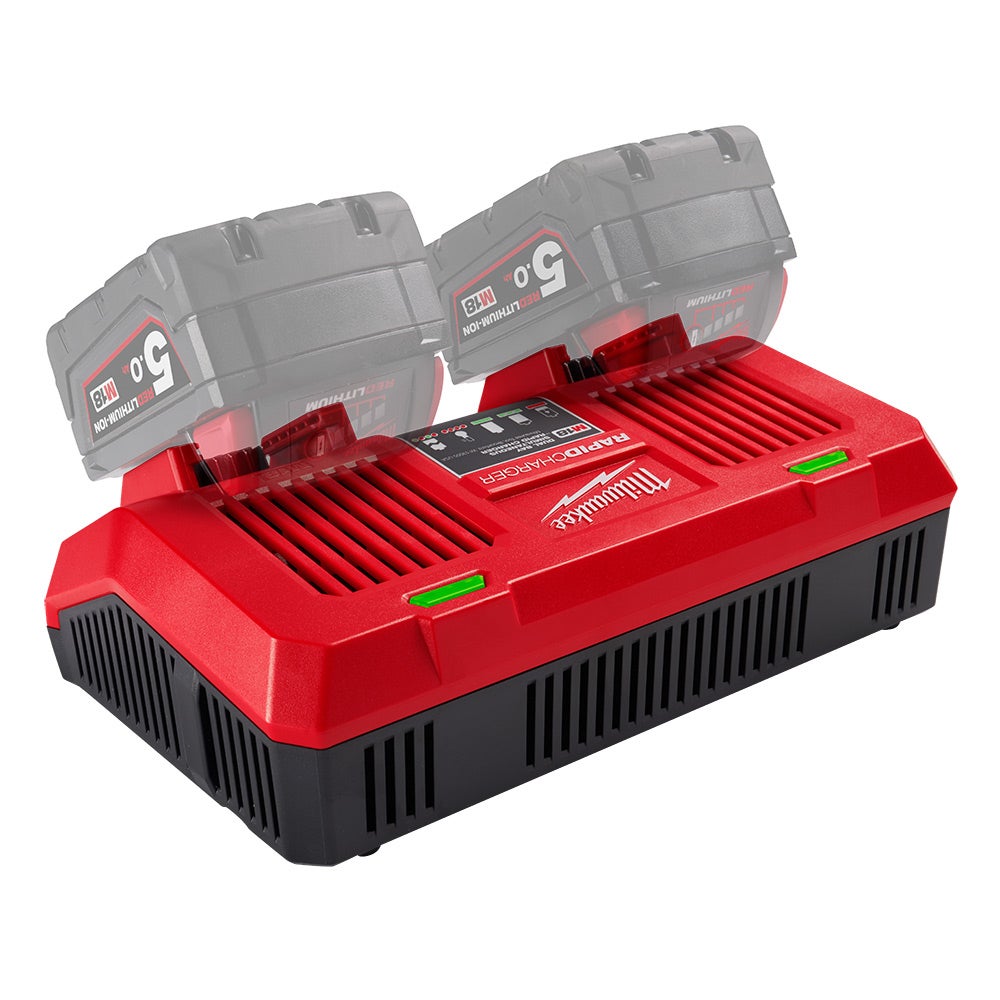 MILWAUKEE 18V Dual Bay Simultaneous Rapid Charger M18DFC