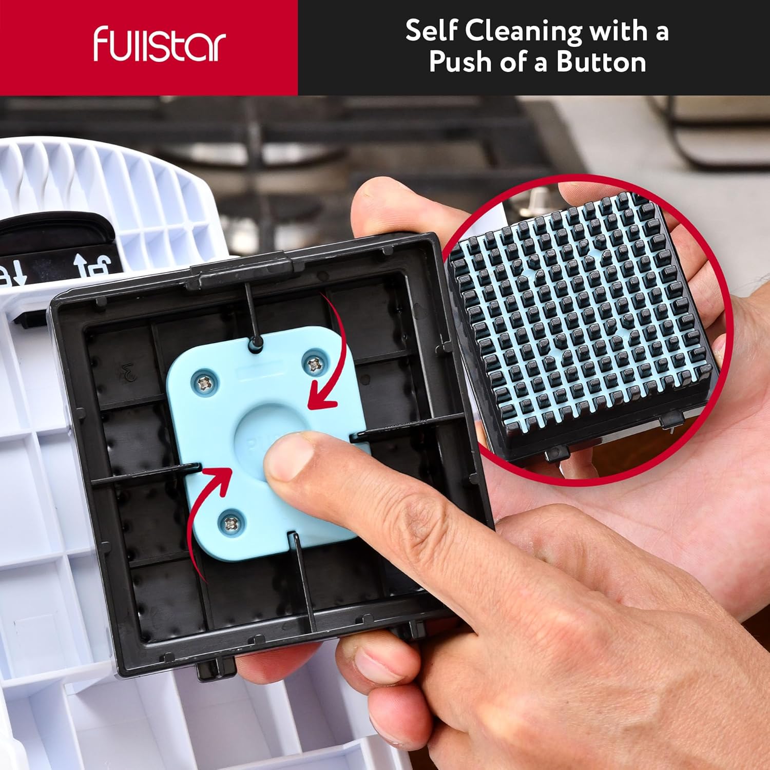 Fullstar Vegetable Chopper - Food Chopper - Onion Chopper - Vegetable Slicer & Spiralizer - Veggie Chopper with Container - Kitchen Gadgets - Home Essentials - Kitchen Accessories (4 in 1, White)