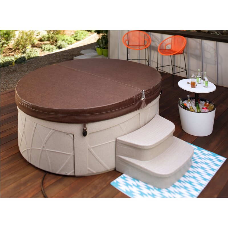 🔥Lifesmart Plug & Play Hot Tub for 4 – 13 Hydrotherapy Jets, Oval Shape, Easy Setup, Ideal for Outdoor Soaking & Stress Relief