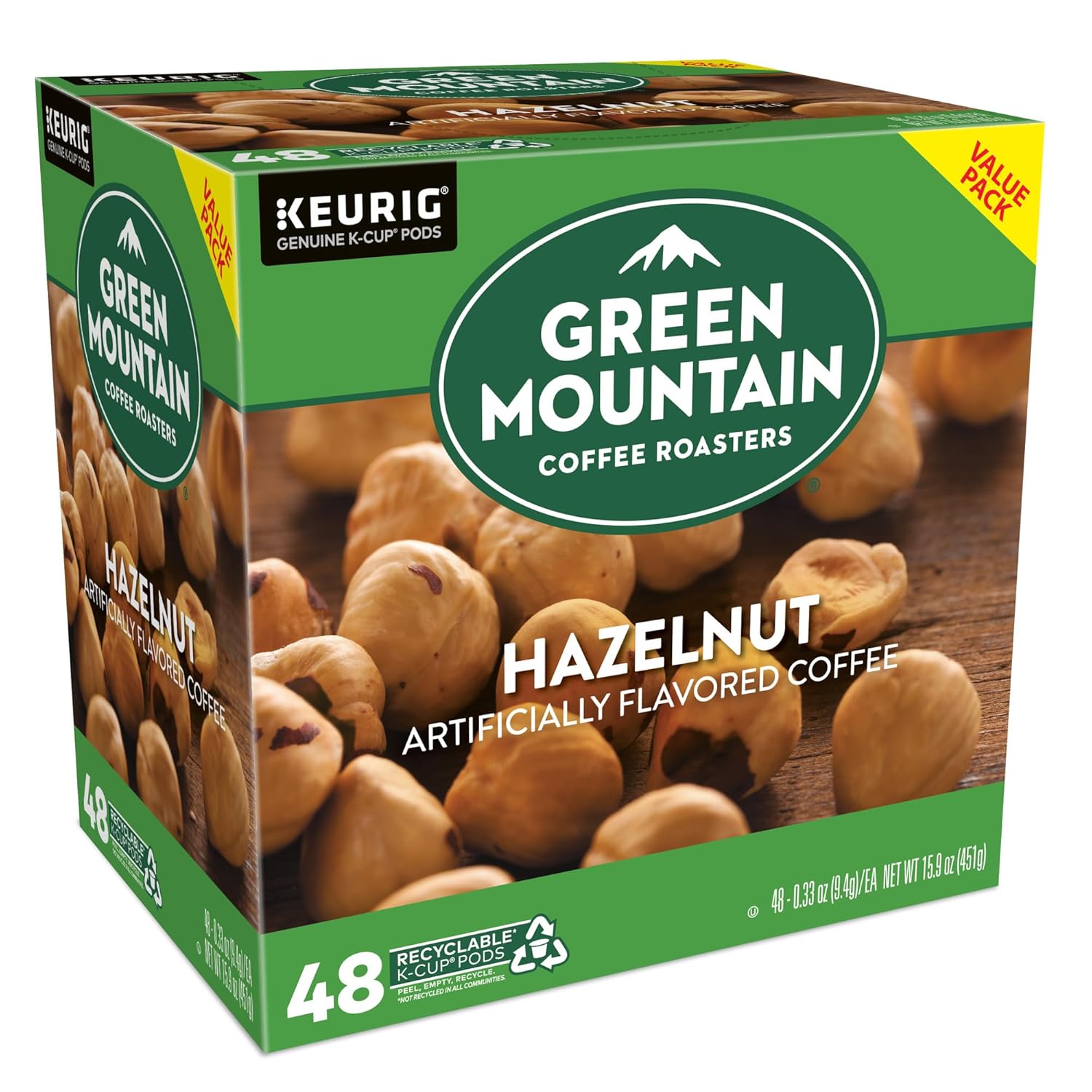 Green Mountain Coffee Roasters Caramel Vanilla Cream Keurig Single-Serve K-Cup pods, Light Roast Coffee, 72 Count (6 Packs of 12)