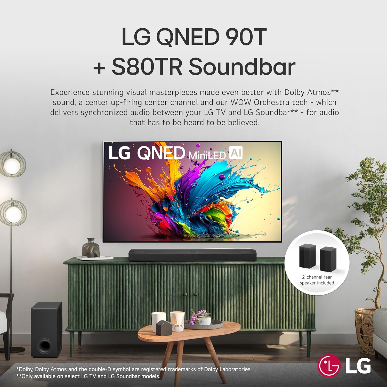 LG 86-Inch Class QNED90T Series Mini LED Smart TV 4K Processor Flat Screen with Magic Remote AI-Powered with Alexa Built-in (86QNED90TUA, 2024)