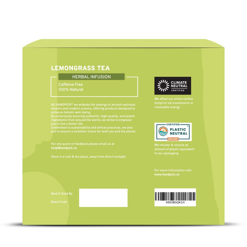 HANDPICK, Peppermint Tea, Eco-Conscious Tea Bags - 100 Count | Caffeine Free, Non-GMO | Minty, Fresh & Cool flavor | Direct From Source