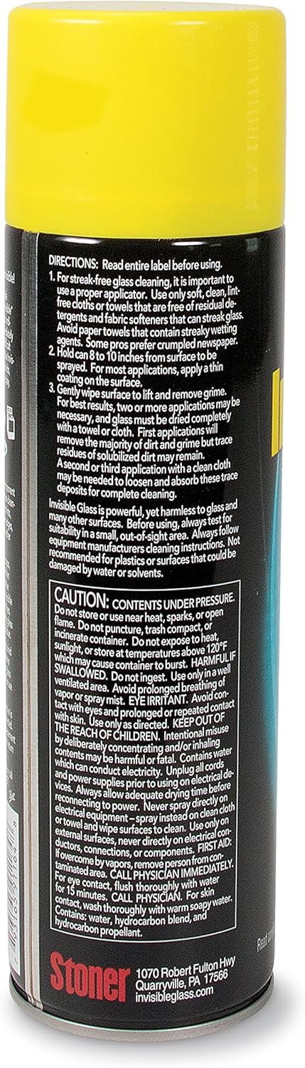 Invisible Glass 91164-2PK 19-Ounce Foam Cleaner for Auto and Home for a Streak-Free Shine, Deep Cleaning Foaming Action, Safe for Tinted and Non-Tinted Windows, Ammonia Free, Pack of 2