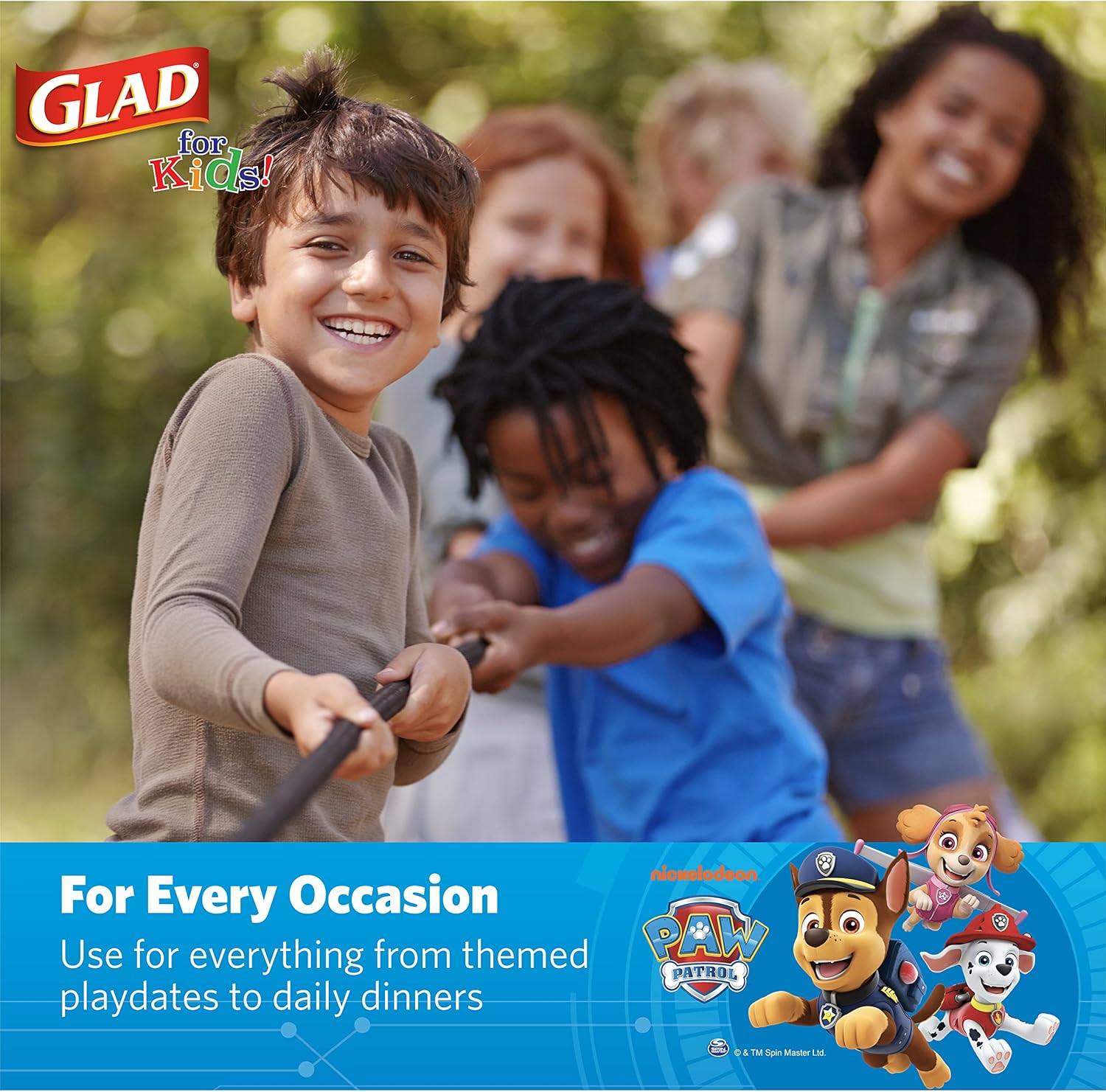 Glad for Kids Paw Patrol Paper Plates - Disposable Heavy Duty Paper Plates - Microwave Safe Kids Paw Patrol Birthday Party Cake Plates - Paw Patrol Plates for All Occasions - 20 Count, 8.5 Inch