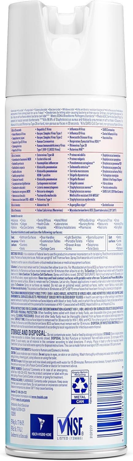 Professional Lysol Disinfectant Spray, Crisp Linen, 228oz (12X19oz)