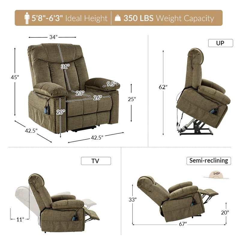 LuxComfort Lift Support Power Recliner