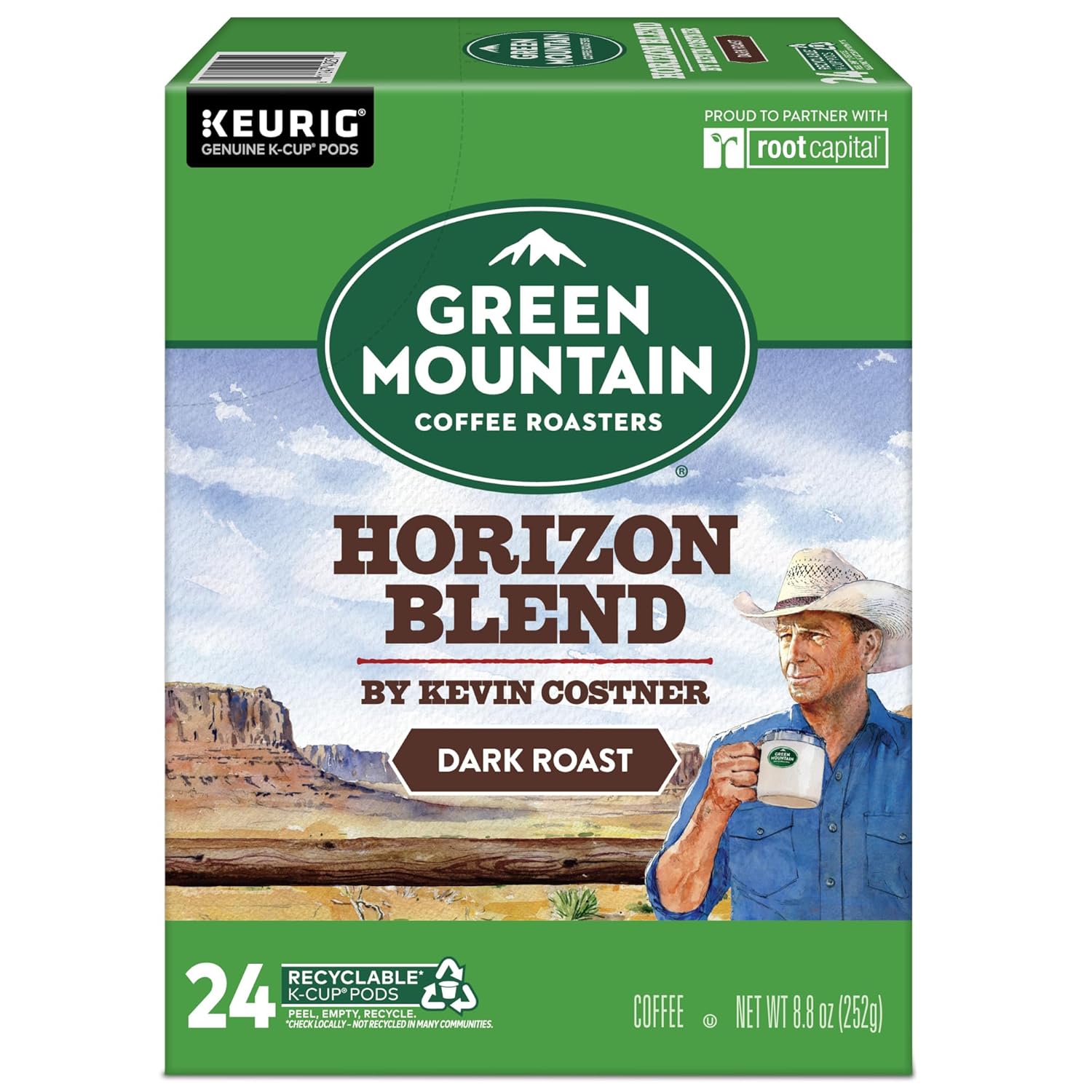 Green Mountain Coffee Roasters Dark Magic Keurig Single-Serve K-Cup Pods, Dark Roast Coffee, 72 Count (6 Packs of 12)