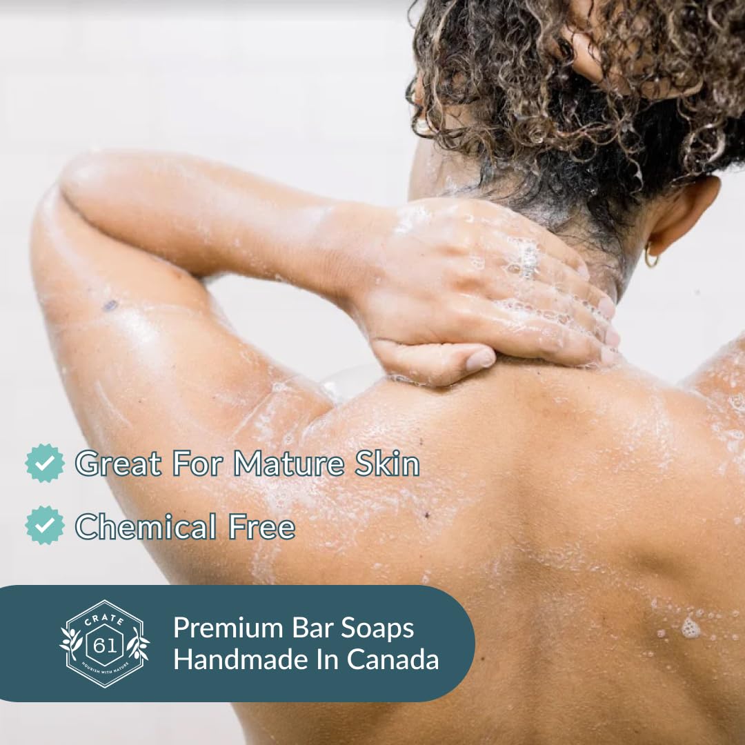 Handmade Vegan Natural Bar Soap Cold Pressed For Face And Body, With Premium Essential Oils, Eucalyptus & Peppermint For Men And Women 3 Pack (Lavender)