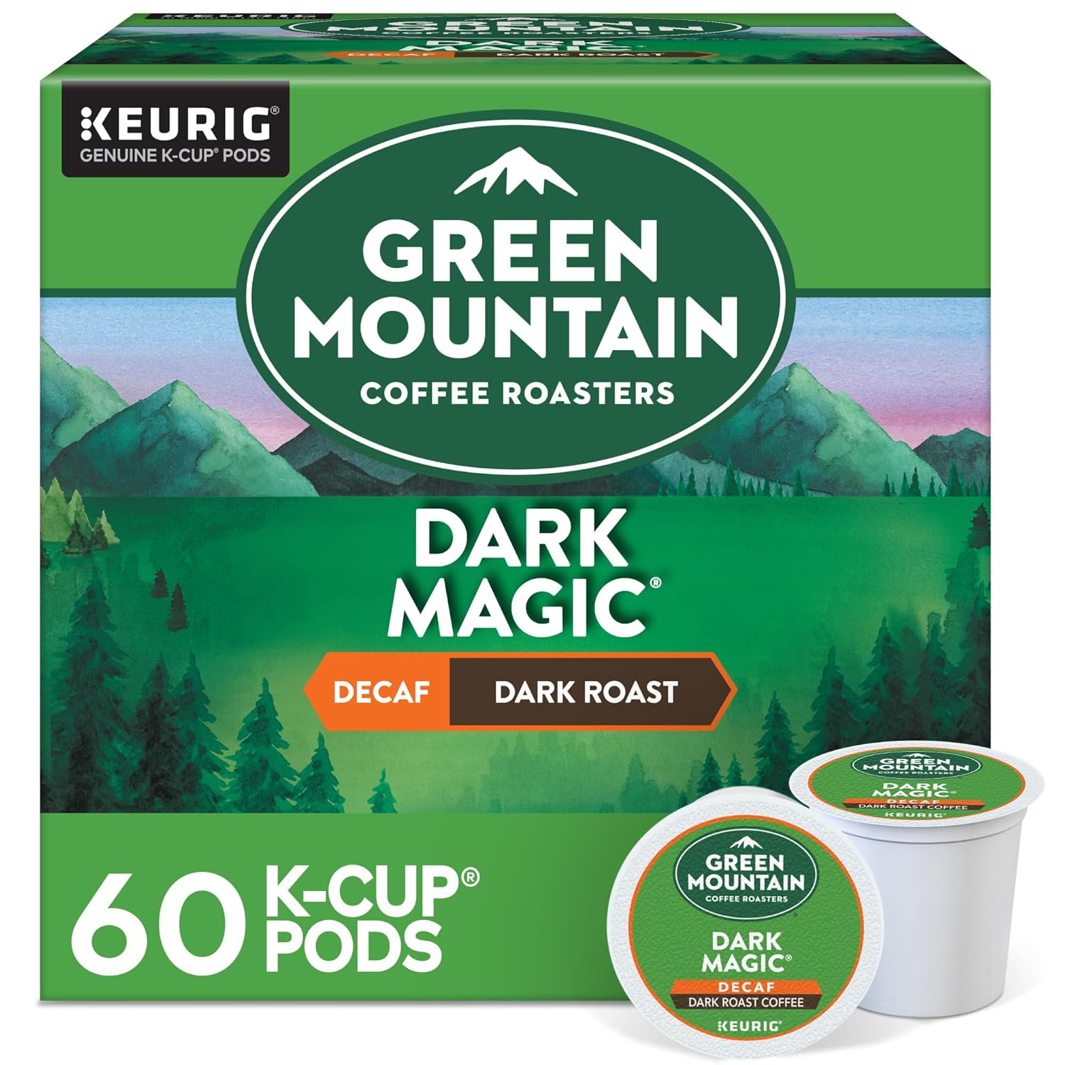 Green Mountain Coffee Roasters Dark Magic Keurig Single-Serve K-Cup Pods, Dark Roast Coffee, 72 Count (6 Packs of 12)