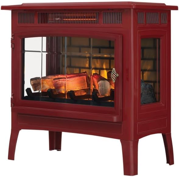 duraflame Freestanding Electric Fireplace Stove Heater with 3D Flame Effect for 1,000 Sq. Ft. Room, Black