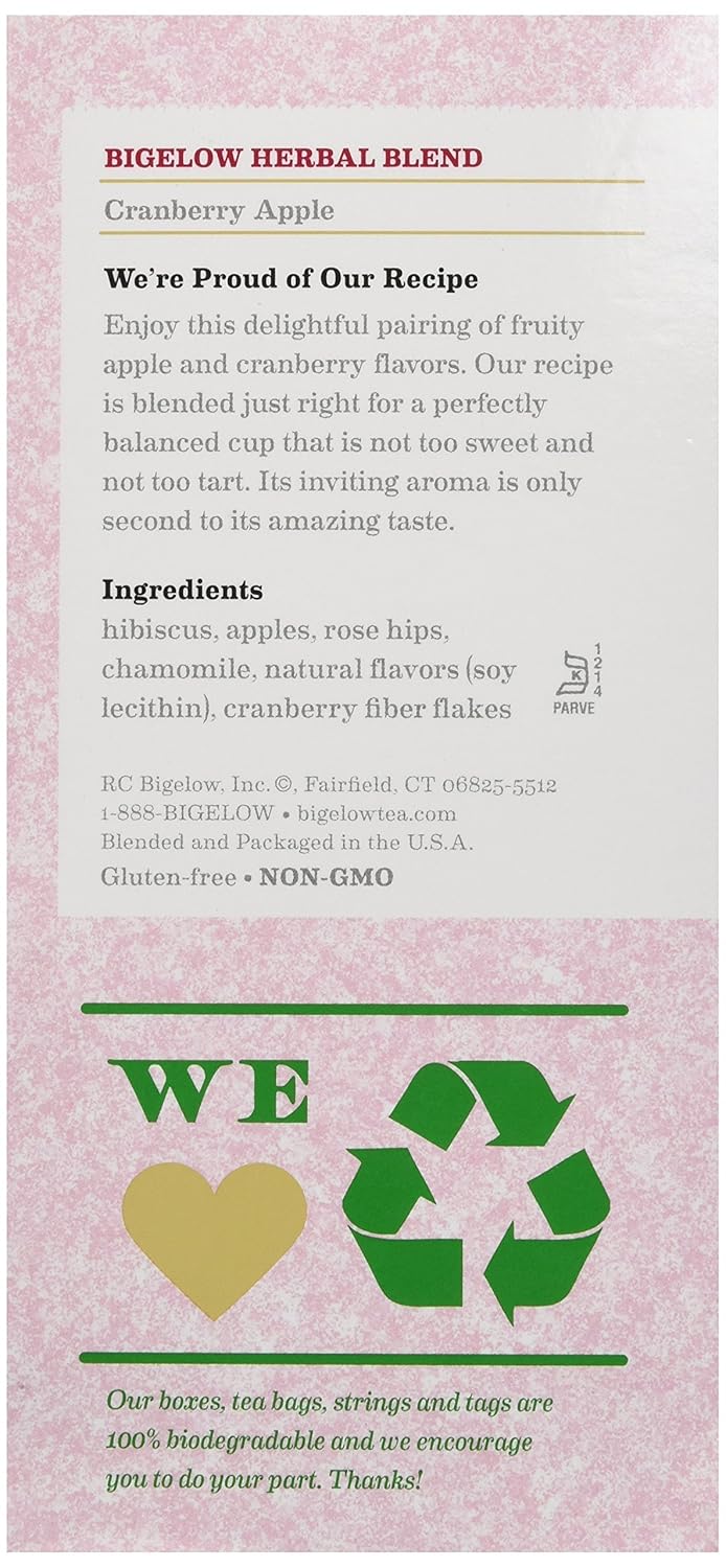 Bigelow Tea Lemon Ginger plus Probiotics Herbal Tea, Caffeine Free Tea with Lemon and Ginger, 18 Count Box (Pack of 6), 108 Total Tea Bags