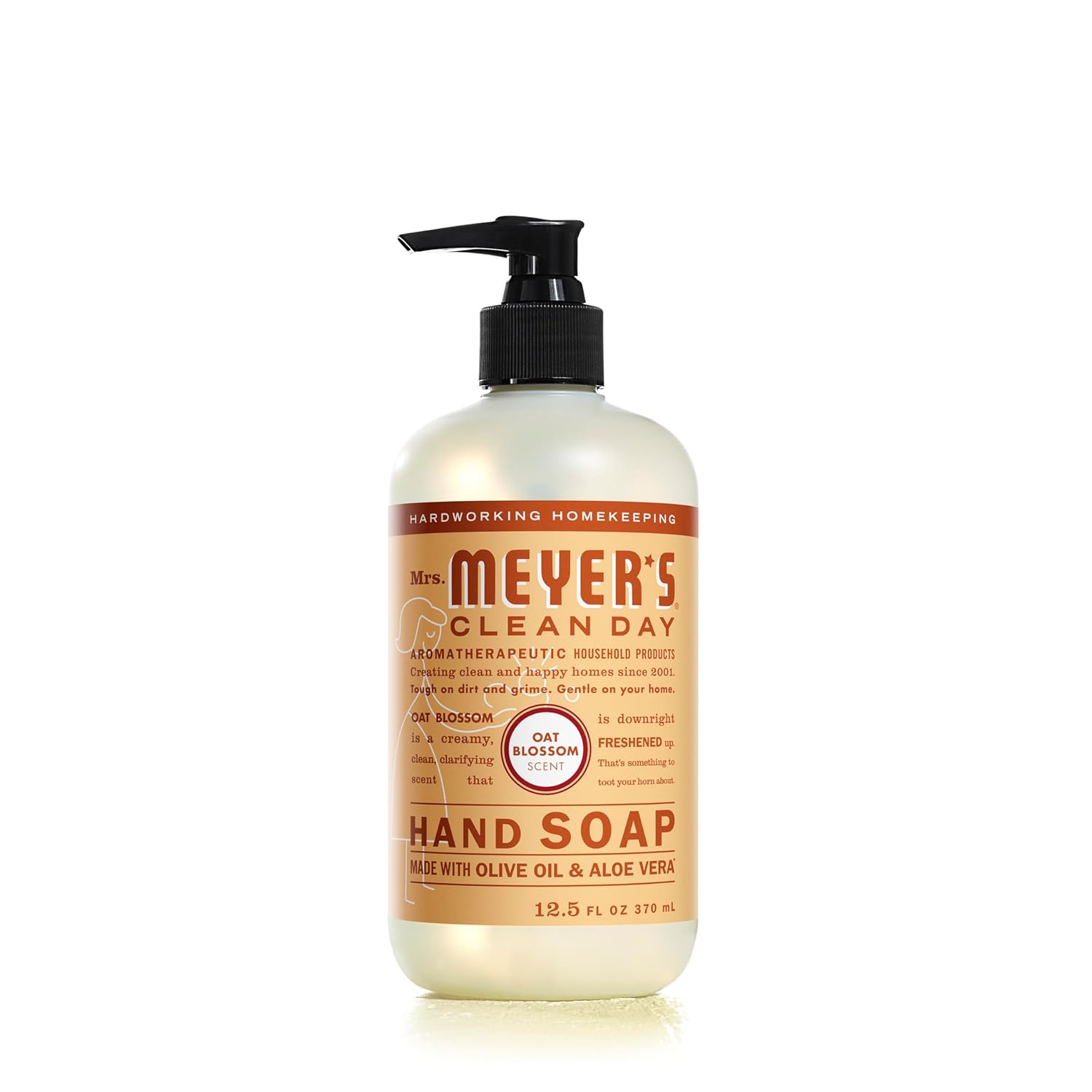 MRS. MEYER'S CLEAN DAY Hand Soap, Made with Essential Oils, Biodegradable Formula, Honeysuckle, 12.5 fl. oz - Pack of 3