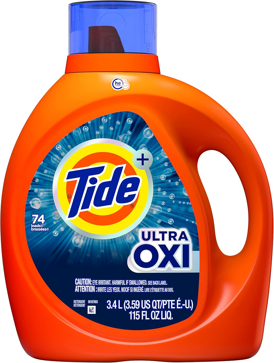Tide Ultra Oxi Liquid Laundry Detergent Soap, HE Compatible, 94 Loads, 132 fl oz