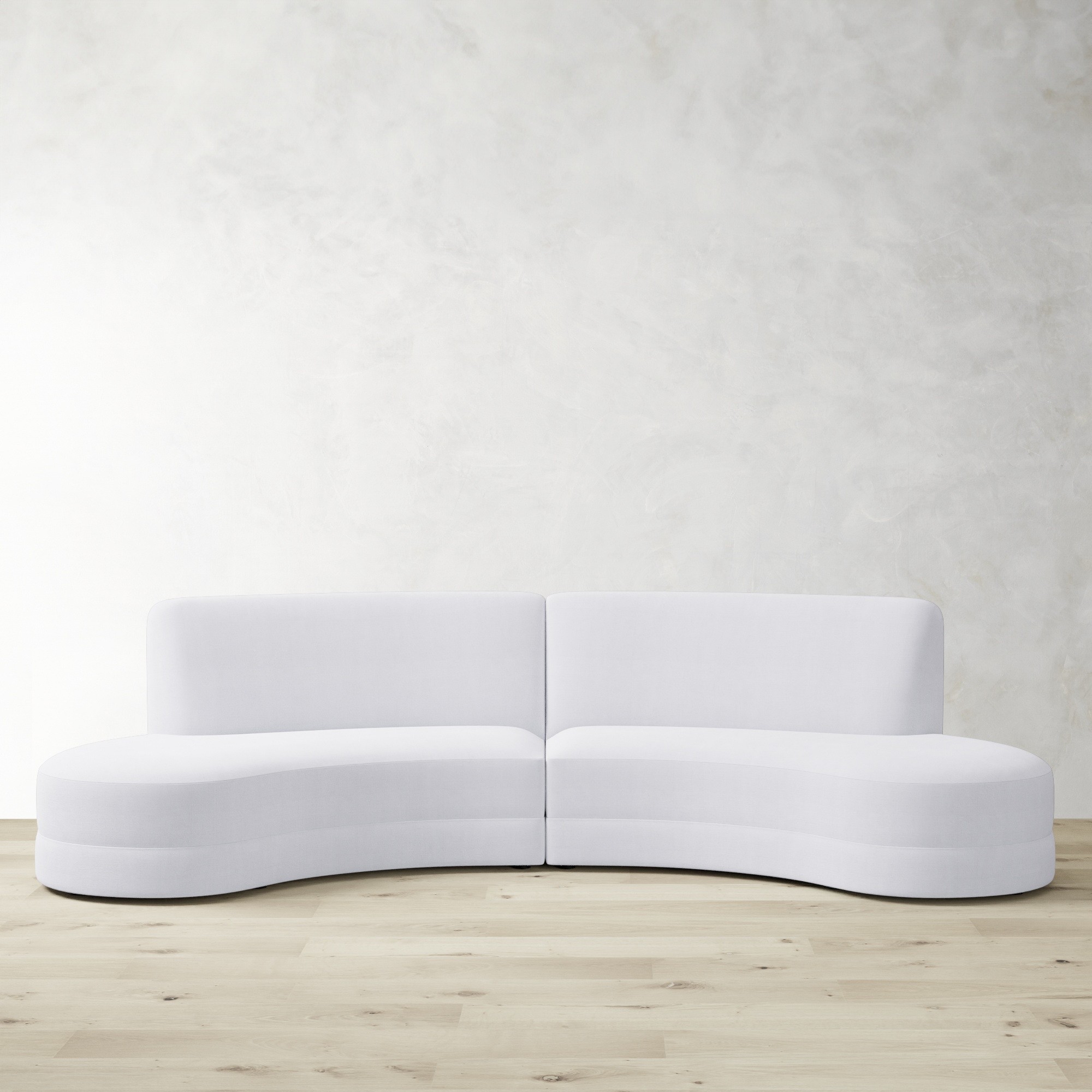 Capri 2-Piece Bumper Armless Sectional (132