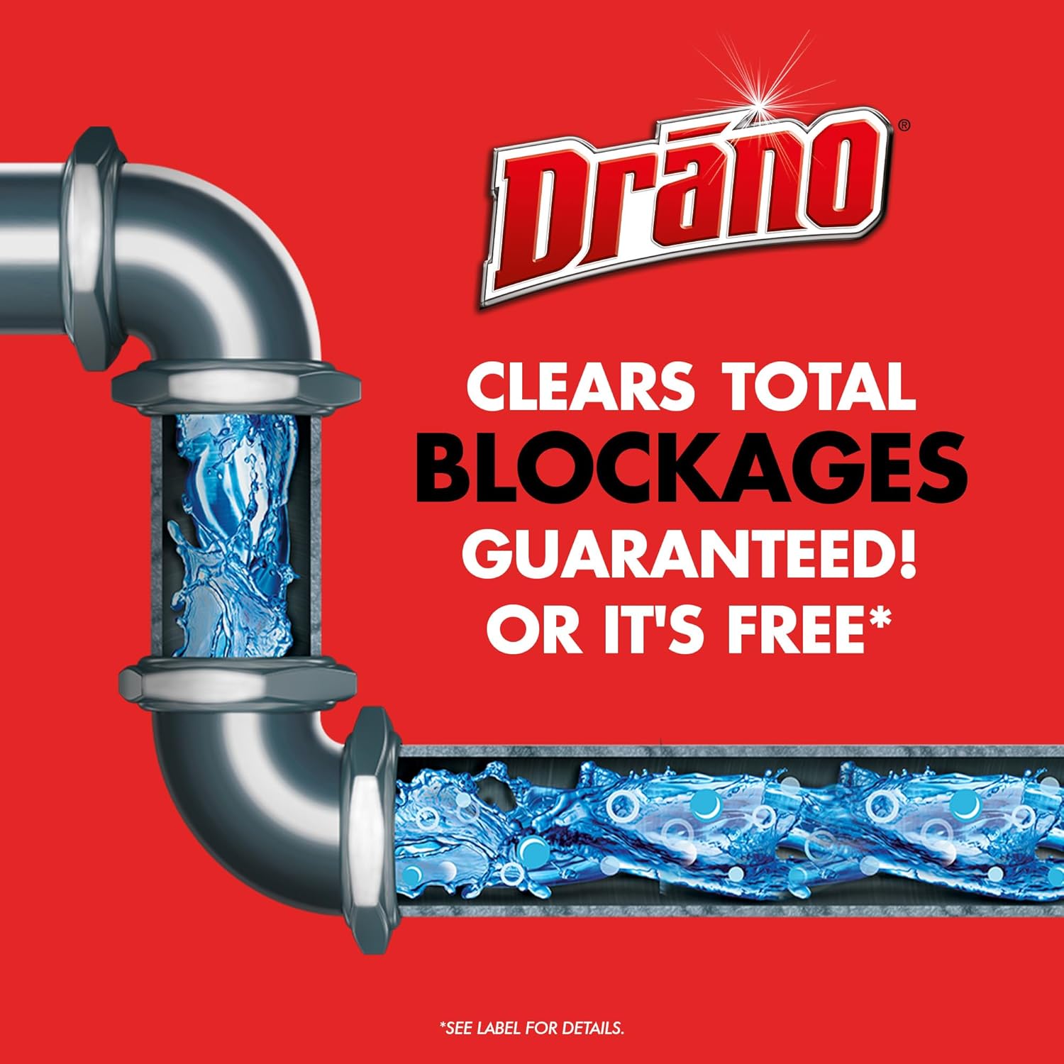 Drano Max Gel Drain Clog Remover and Cleaner for Shower or Sink Drains, Unclogs and Removes Hair, Soap Scum and Blockages, 80 Oz