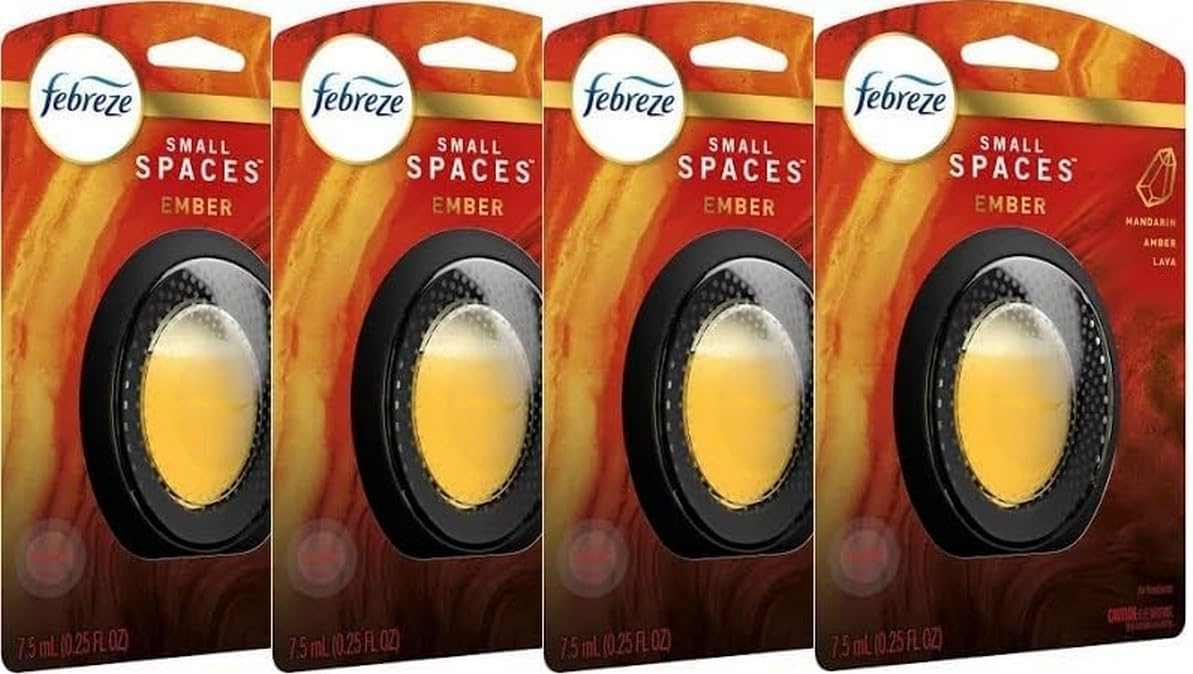 Febreze Small Spaces Air Freshener Linen & Sky, .25 fl. oz., Pack of 4