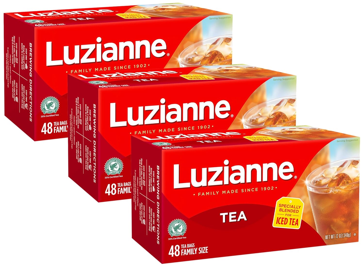 Luzianne Unsweetened Iced Tea Bags, Gallon Size, 24ct Box (Pack of 1)