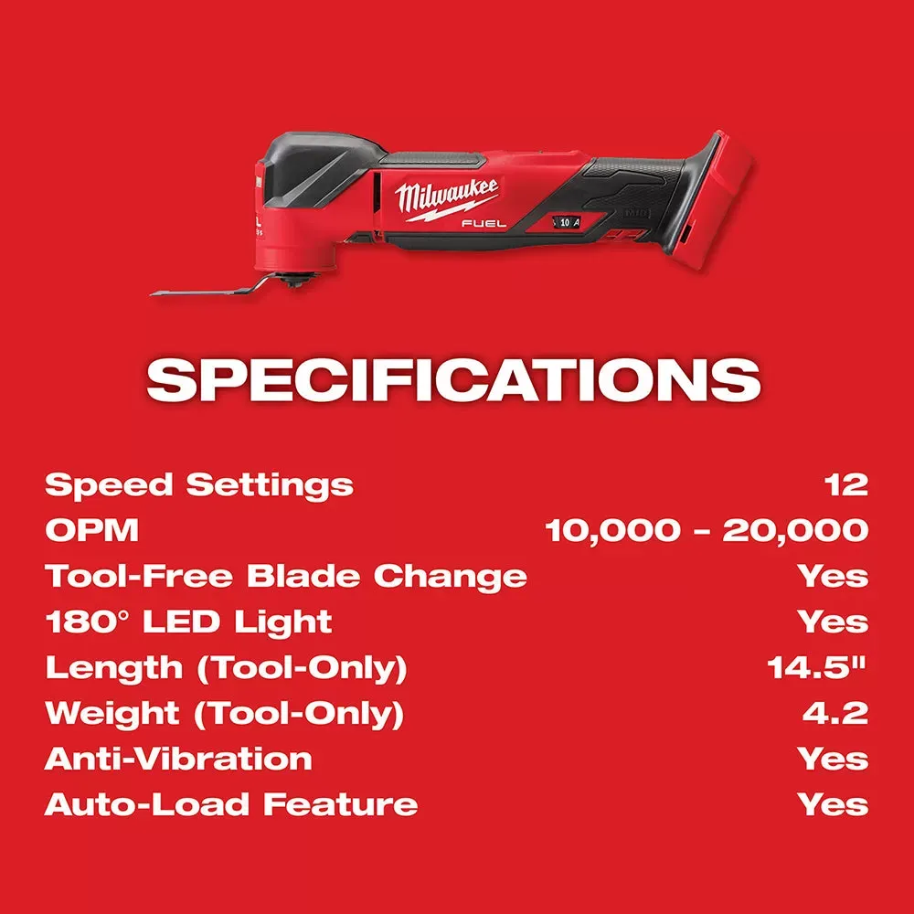 Milwaukee Pre-Sale 2836-20 M18 FUEL 18V Cordless Li-Ion Oscillating Multi-Tool -Bare Tool