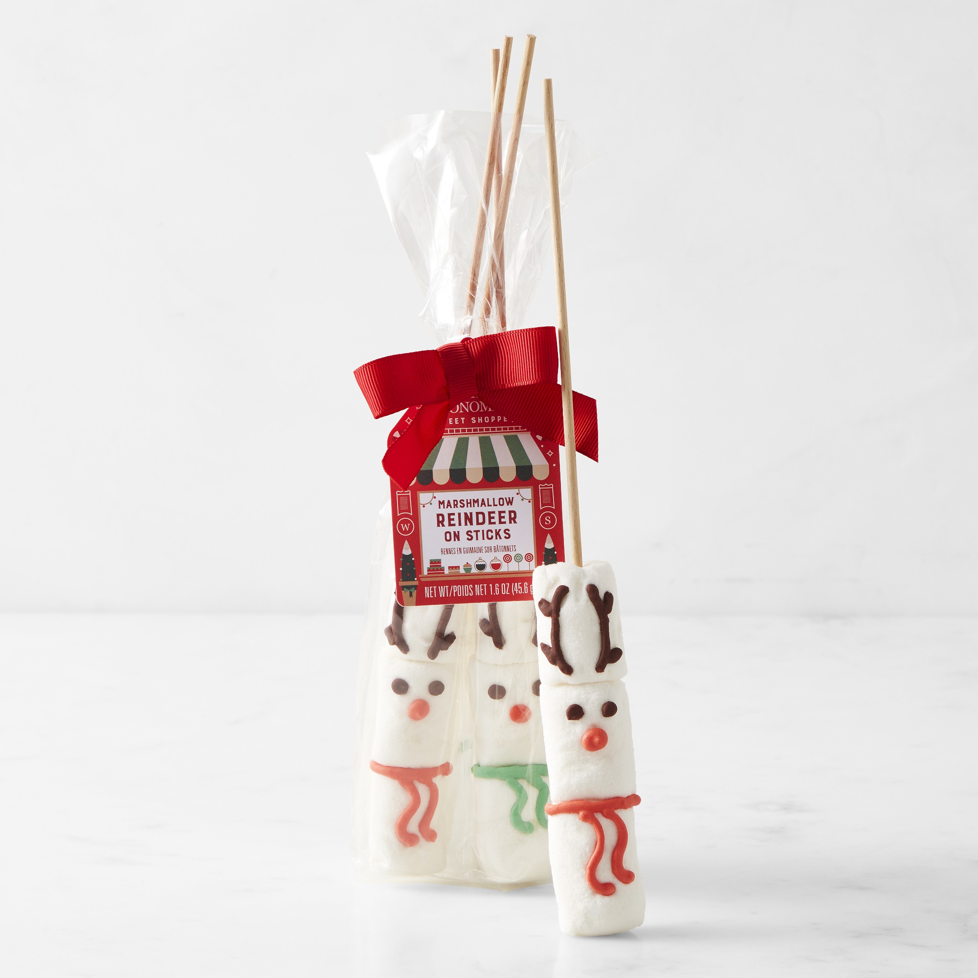 Williams Sonoma Marshmallow Reindeer on Sticks, Set of 4