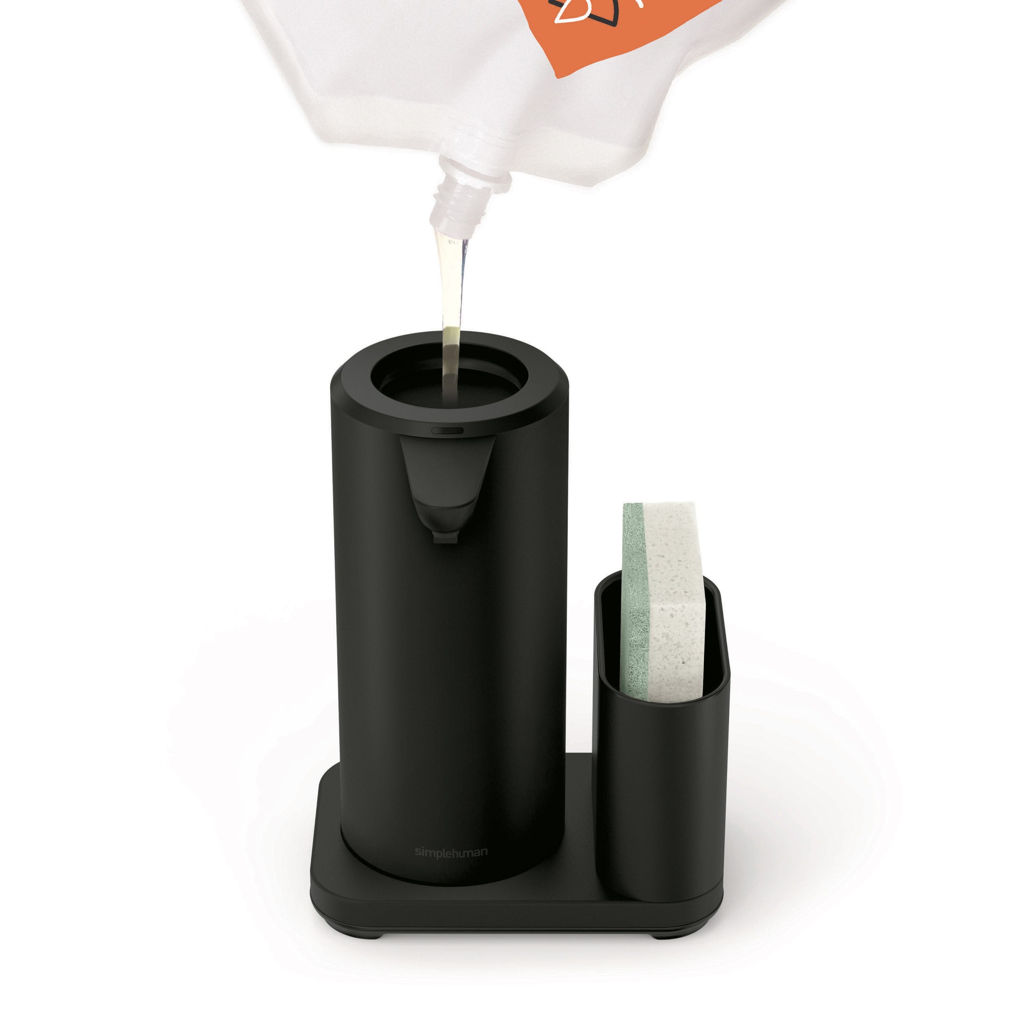 simplehuman™ Rechargeable Liquid Sensor Pump with Sponge Caddy, 14-Oz.